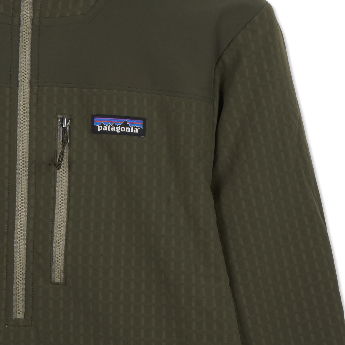 Patagonia R2 TechFace Pullover Basin Green - Detail 2