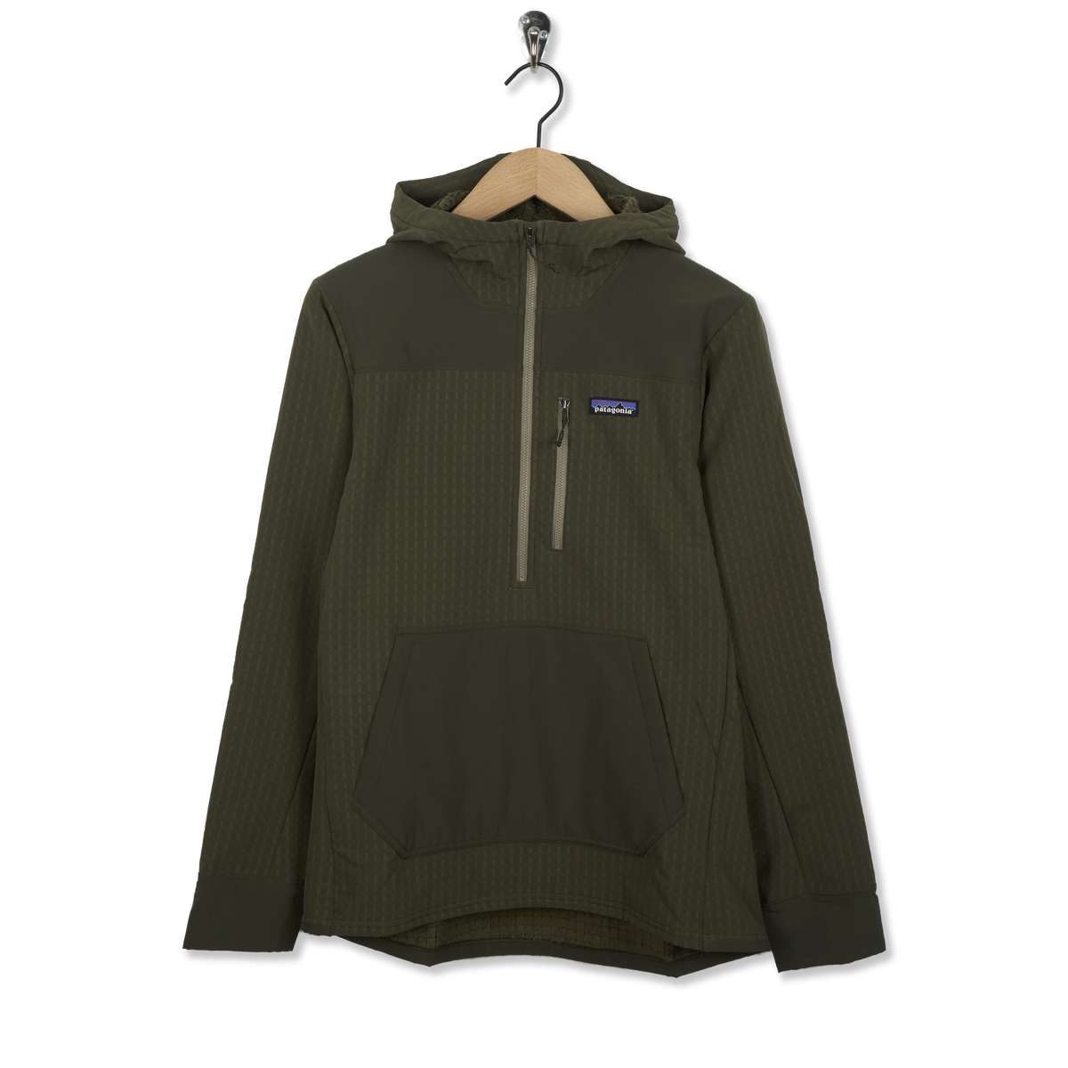 Patagonia R2 TechFace Pullover Basin Green - Front
