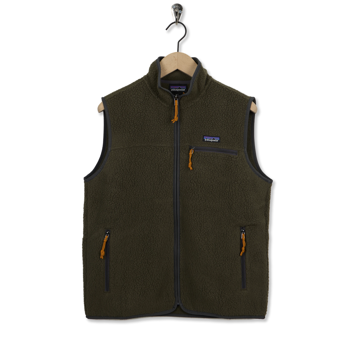 Patagonia Retro Pile Fleece Vest Basin Green - Front
