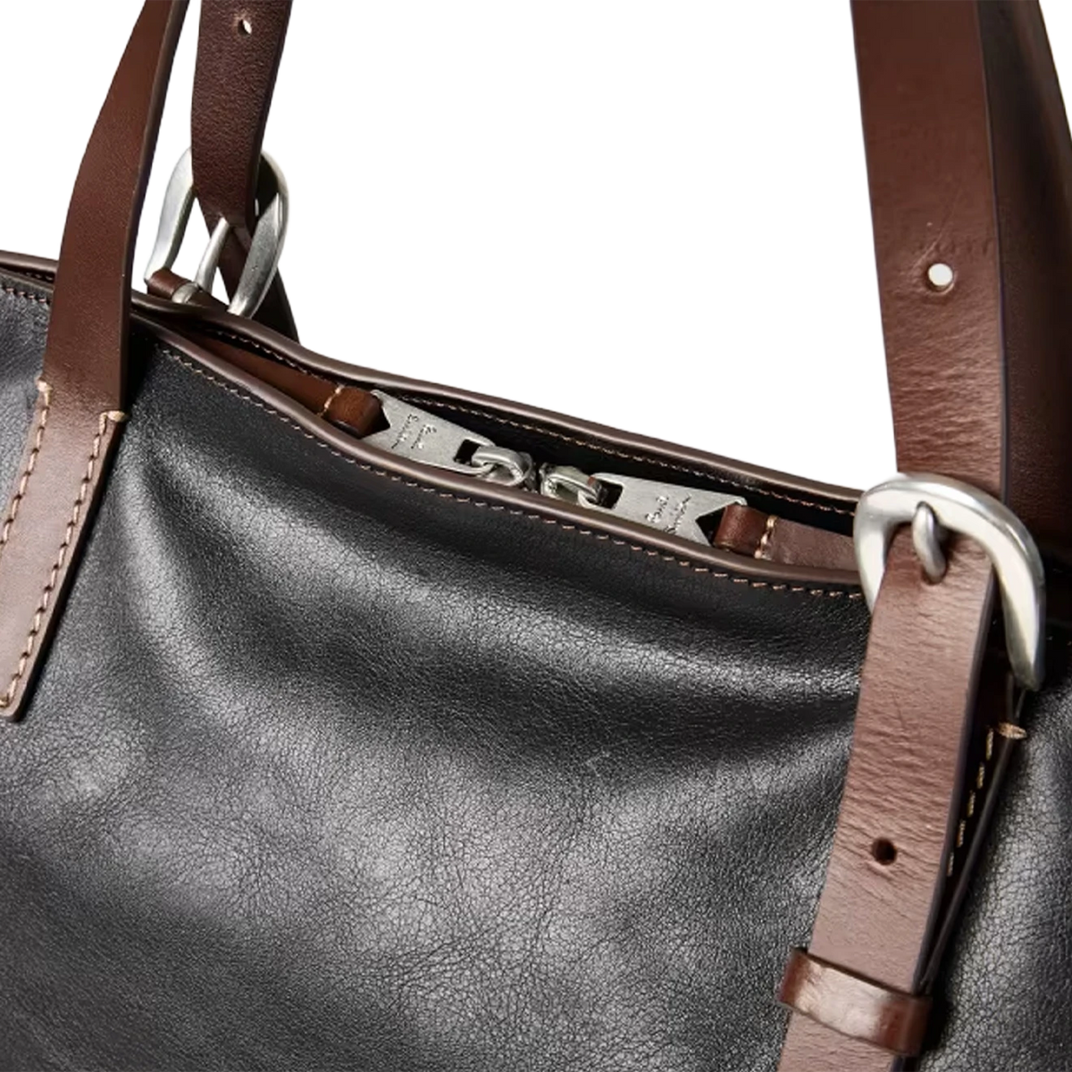 Paul Smith Leather Duffle Tote Bag Black - View 7