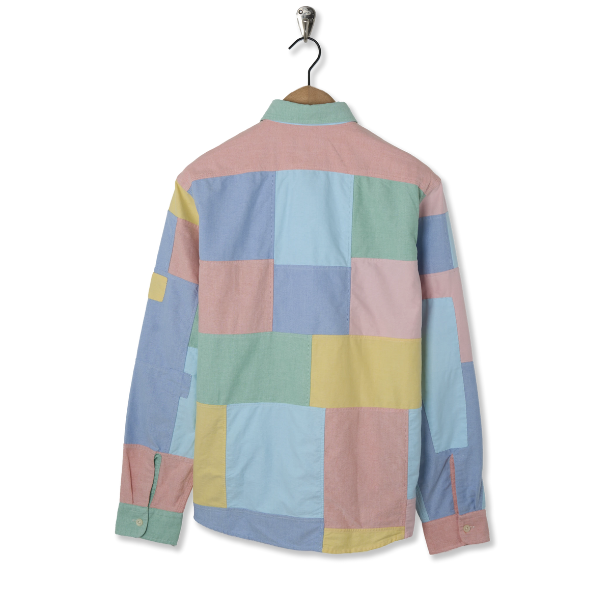 Polo Ralph Lauren Classic Fit Patchwork Oxford Workshirt Mended Funshirt - Back
