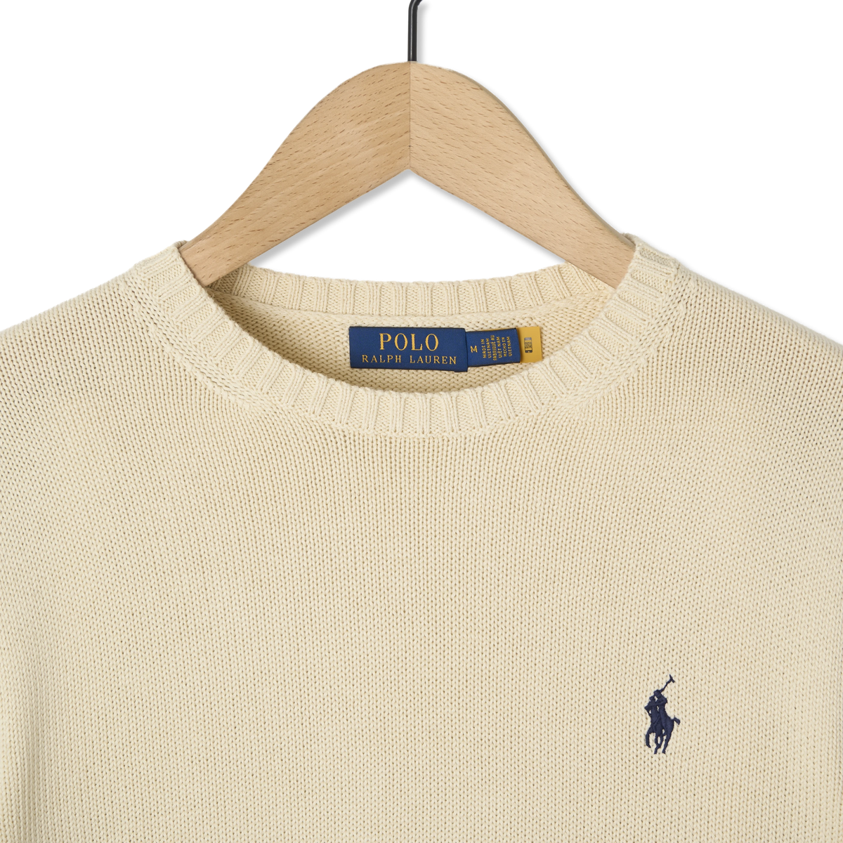 Polo Ralph Lauren Cotton Crewneck Sweater Andover Cream - Detail 3