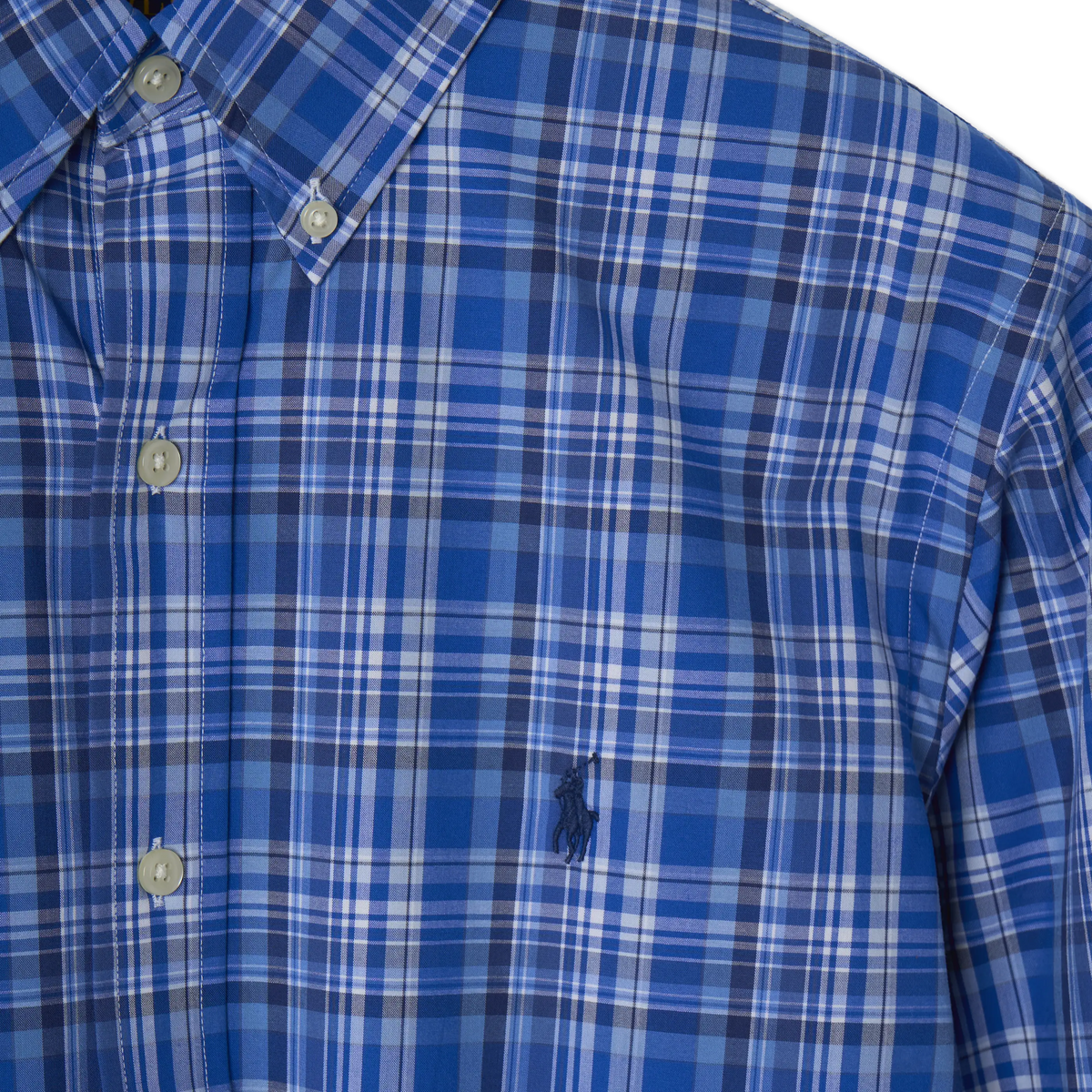 Polo Ralph Lauren Custom Fit Check Shirt Blue Multi - Detail 3