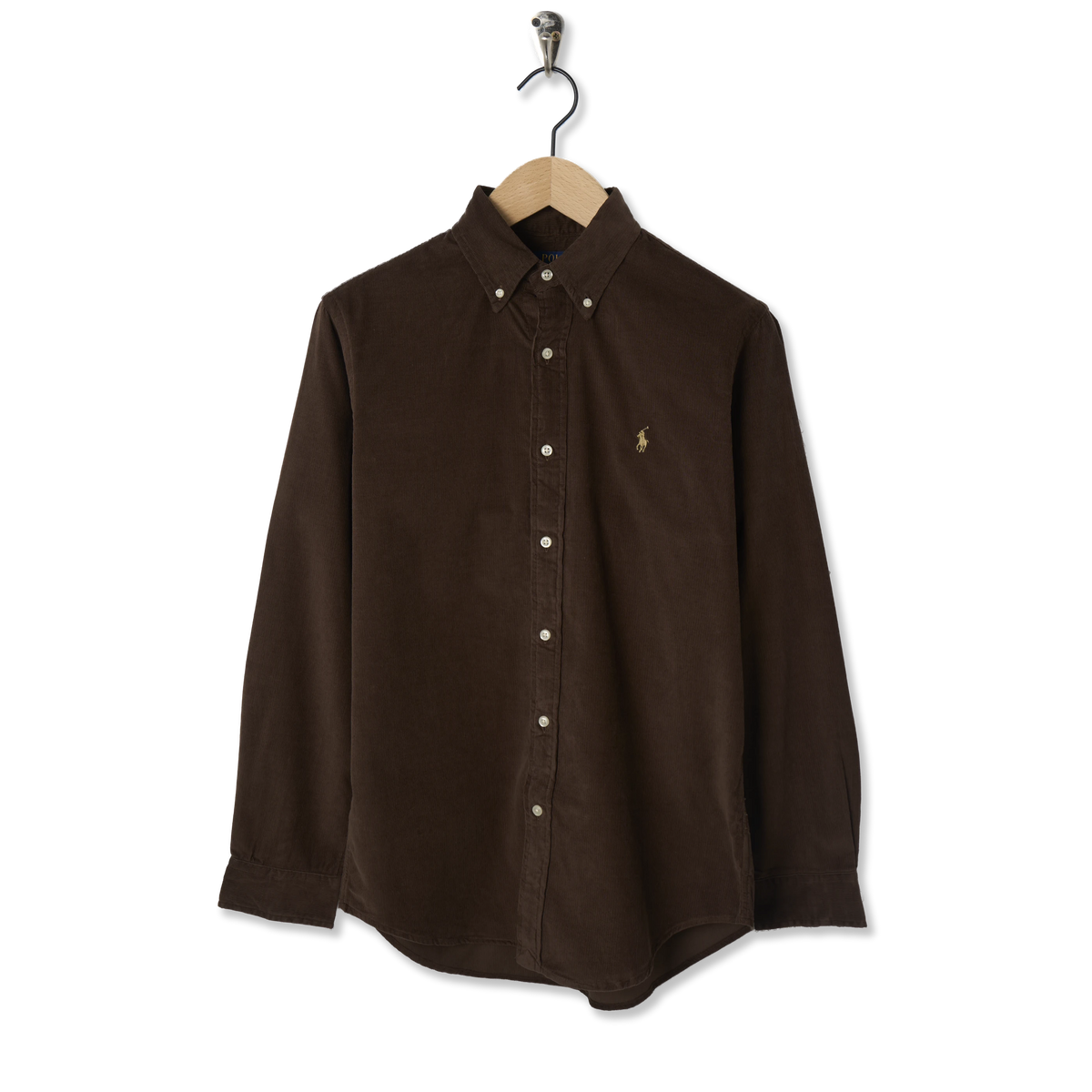 Polo Ralph Lauren Custom Fit Corduroy Shirt Nutmeg Brown - Front
