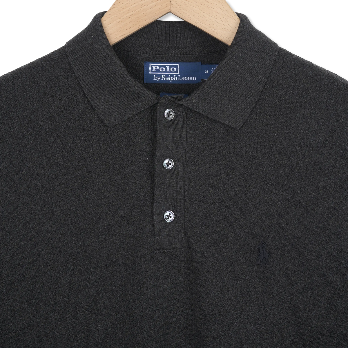 Polo Ralph Lauren Custom Slim Fit Mesh L/S Polo Windsor Heather - Detail 2