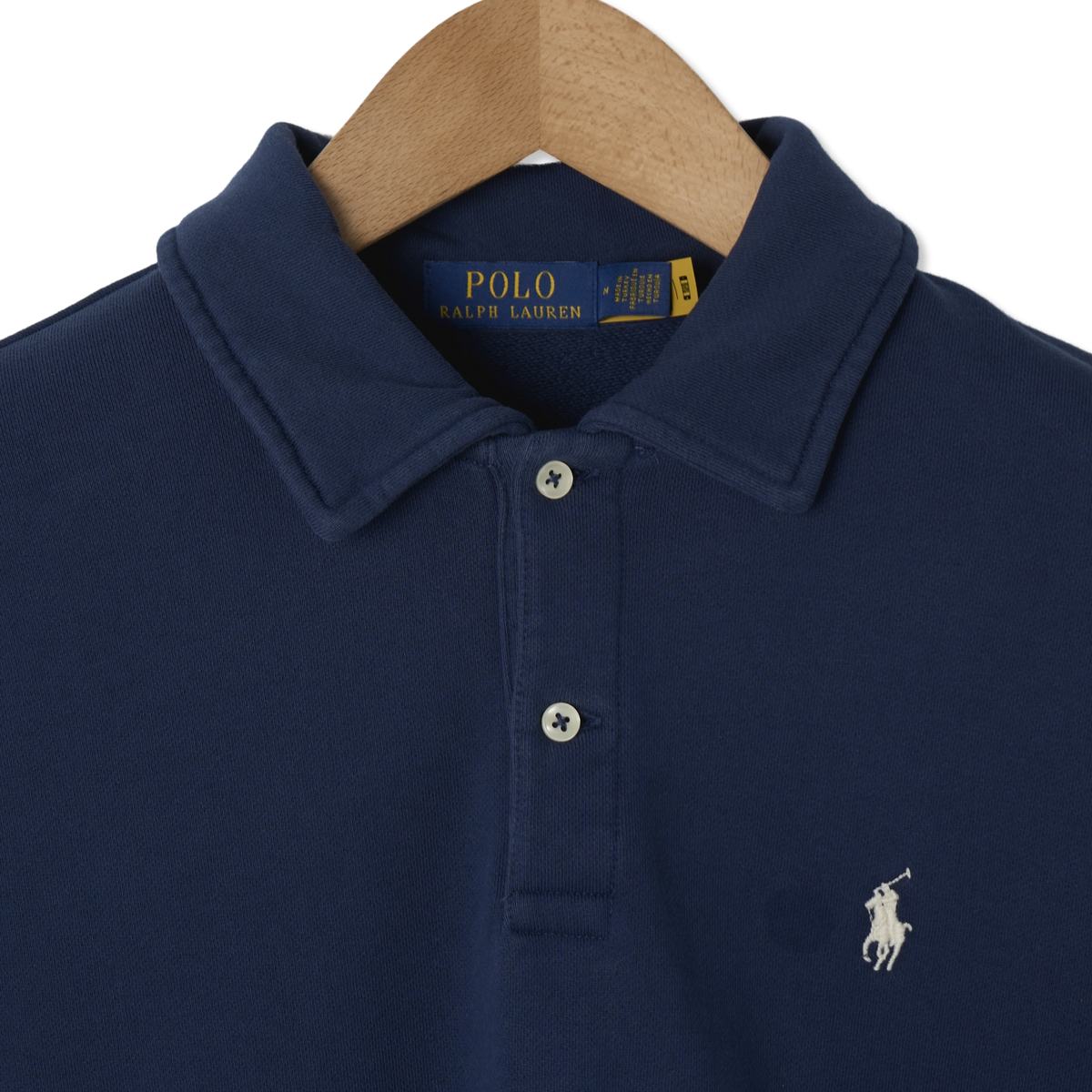Polo Ralph Lauren Loopback Fleece Polo Collar Sweatshirt Cruise Navy - Detail 3