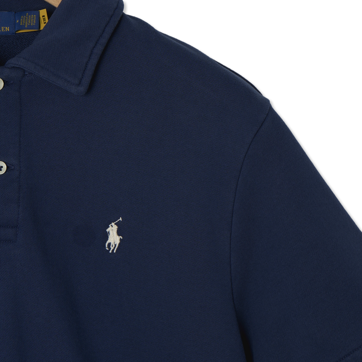 Polo Ralph Lauren Loopback Fleece Polo Collar Sweatshirt Cruise Navy - Detail 1