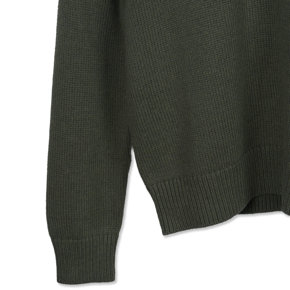 Polo Ralph Lauren Relaxed Cable Cotton Polo Sweater Olive Shrub Heather - Detail 2