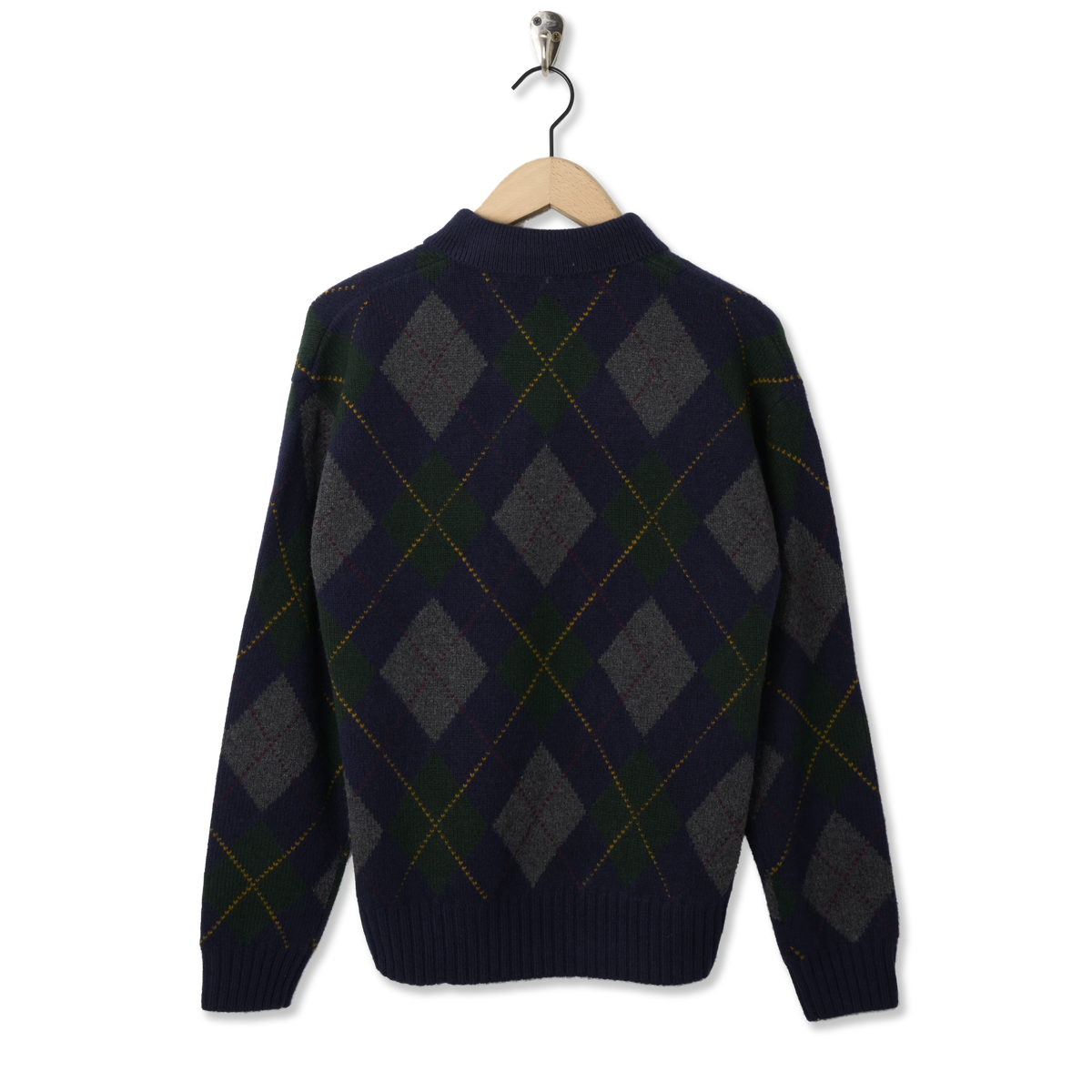 Polo Ralph Lauren Relaxed Fit Argyle Wool-Mohair Jumper Navy Multi - Back