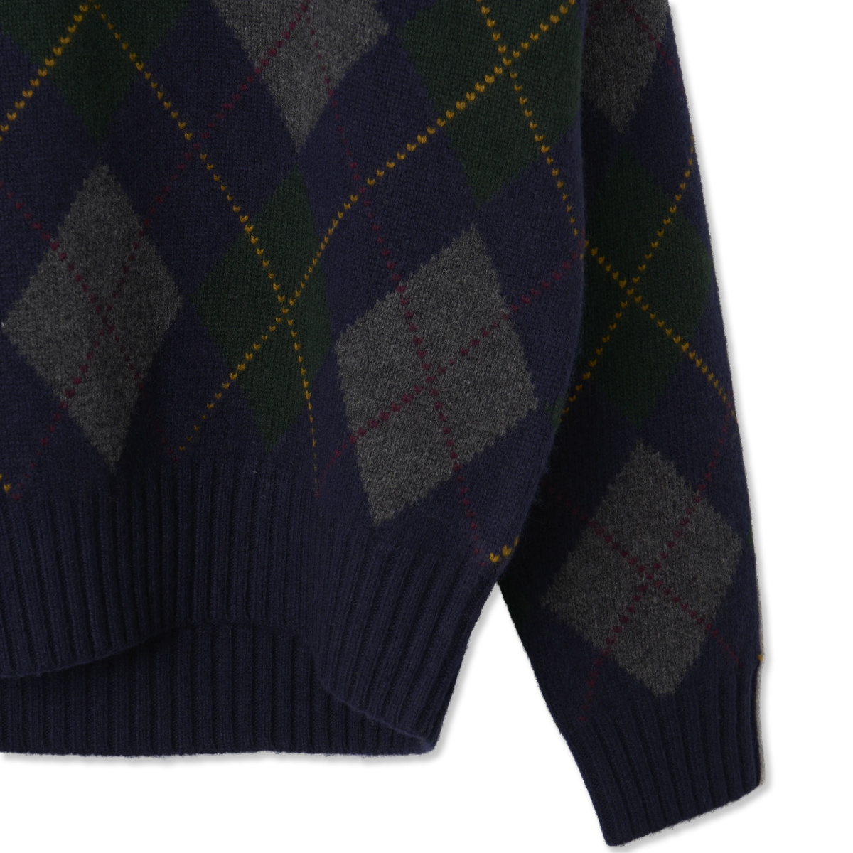 Polo Ralph Lauren Relaxed Fit Argyle Wool-Mohair Jumper Navy Multi - Detail 3