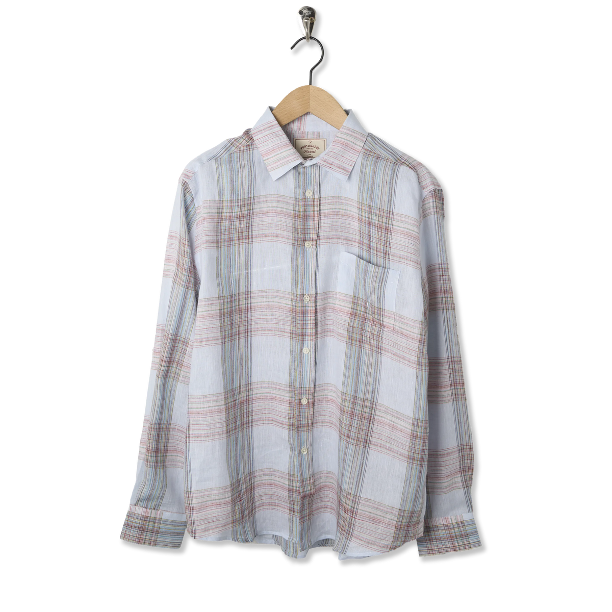 Portuguese Flannel Camile Linen L/S Shirt Light Blue - Front