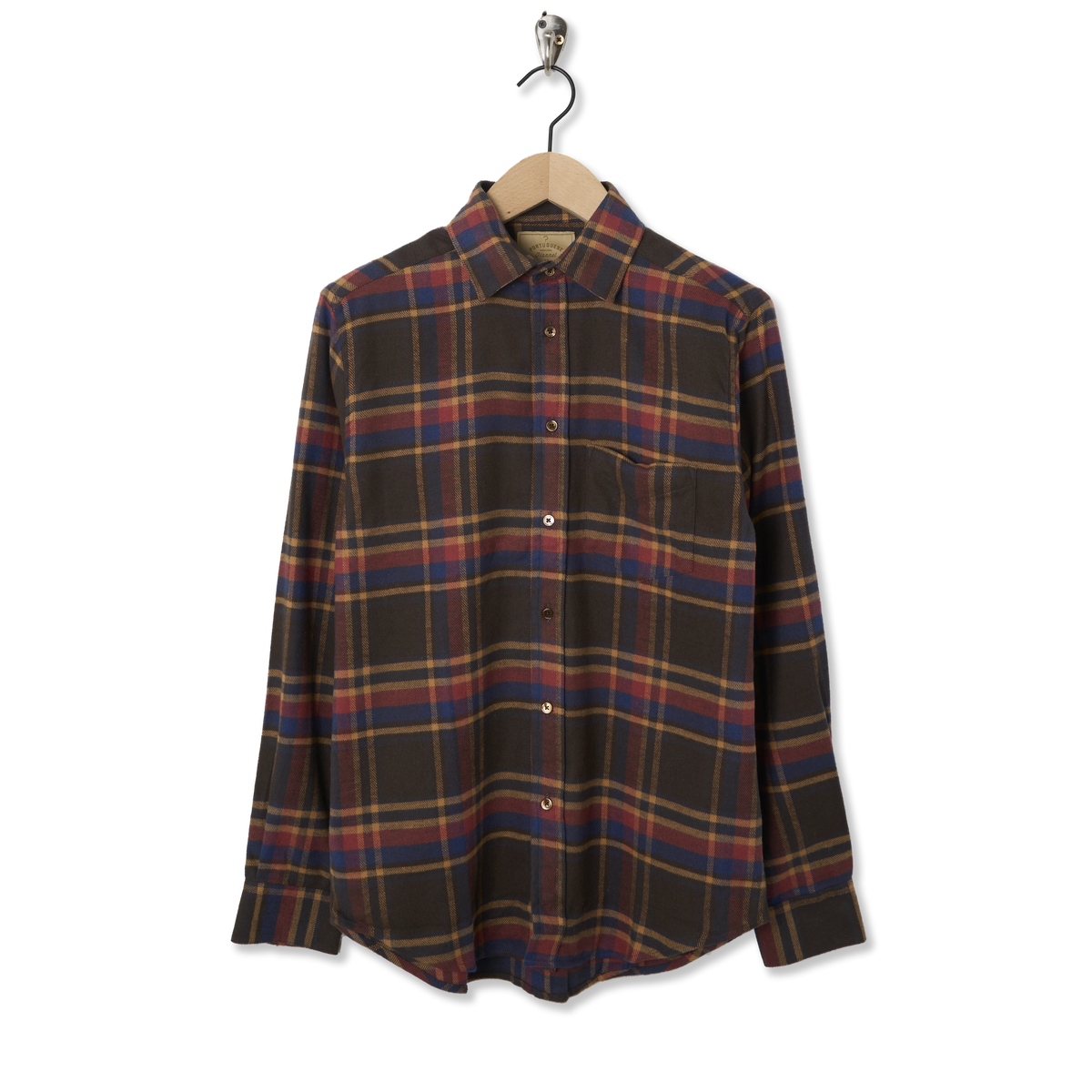 Portuguese Flannel Castor Shirt Brown - Front