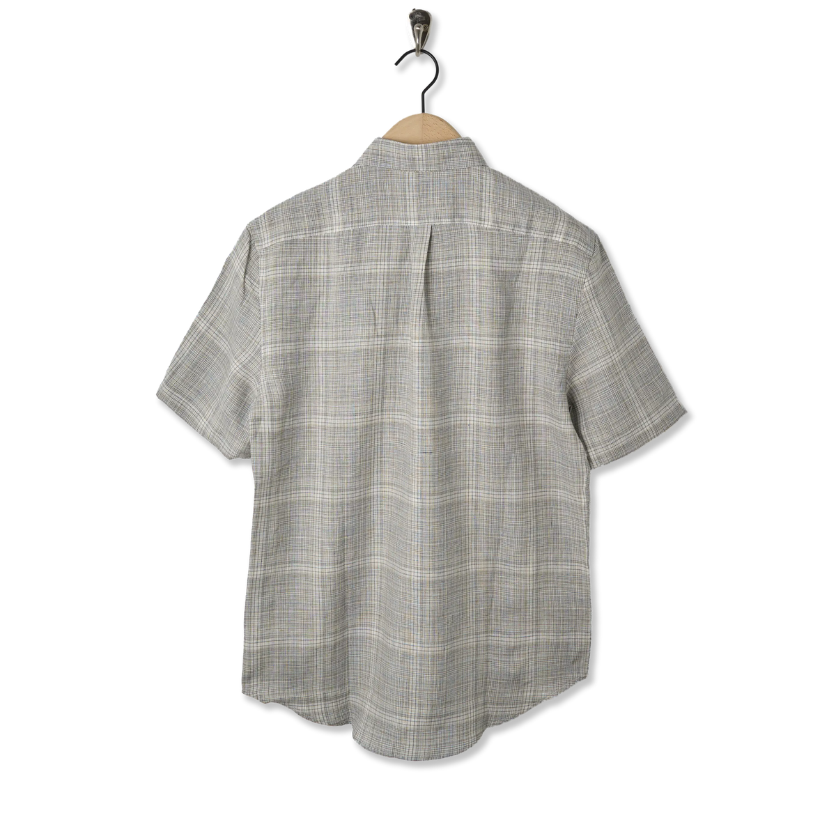 Portuguese Flannel Gem Linen S/S Shirt Grey - Back