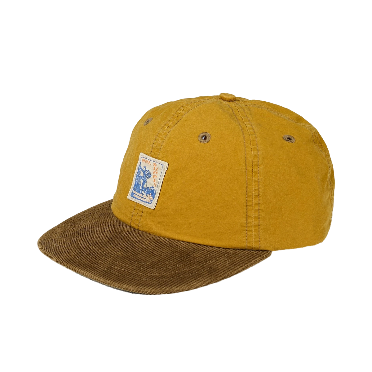 RRL By Ralph Lauren Corduroy Bill Oilcloth Ball Cap Mustard - View 1