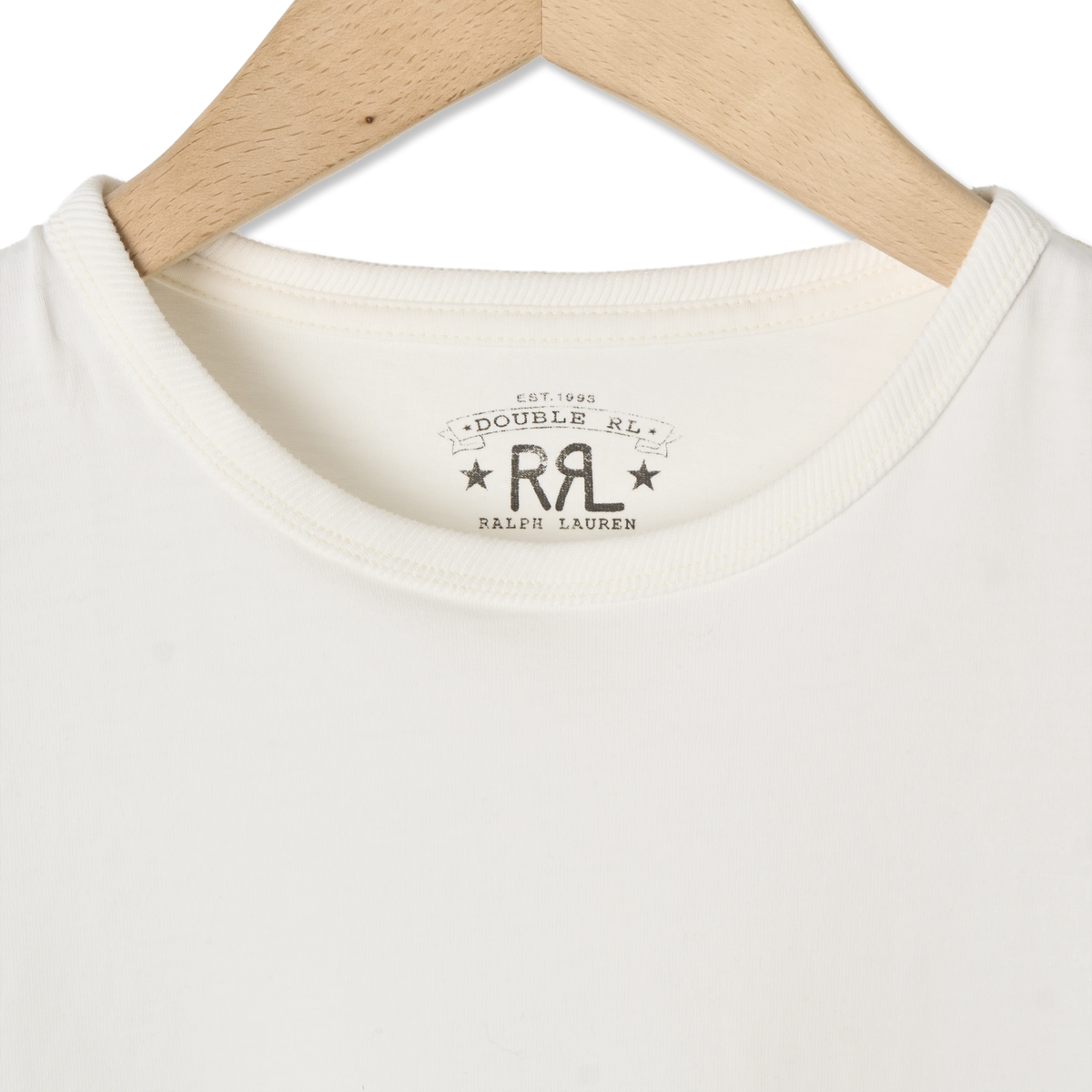 RRL By Ralph Lauren Relaxed Fit Heavyweight Jersey T-Shirt Warm White - Detail 3