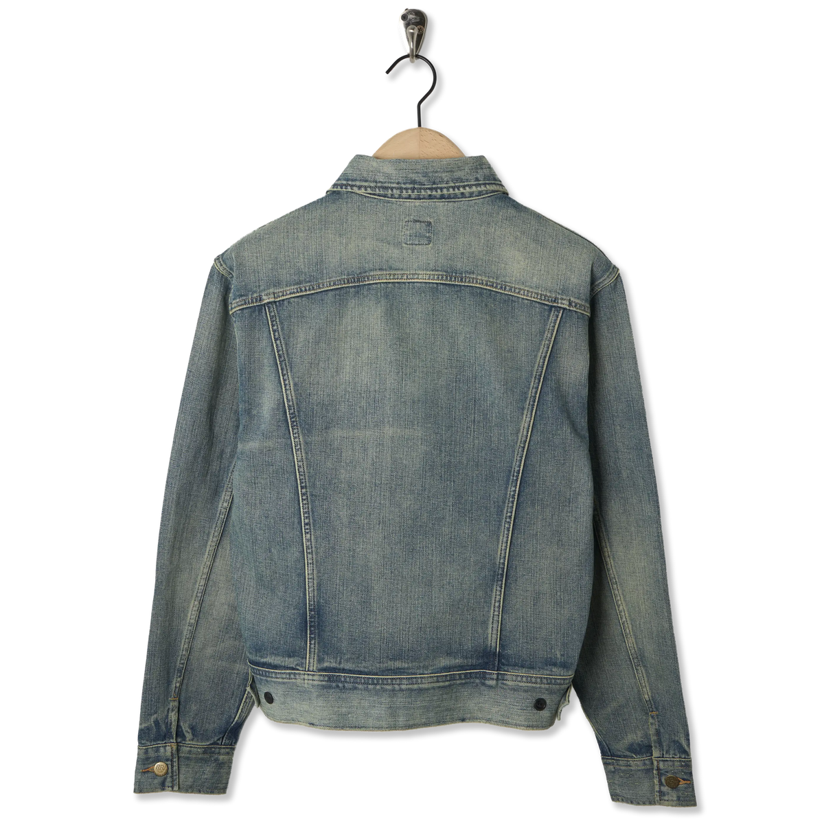 RRL by Ralph Lauren Leeland Indigo Denim Trucker Jacket Leeland Wash - Back