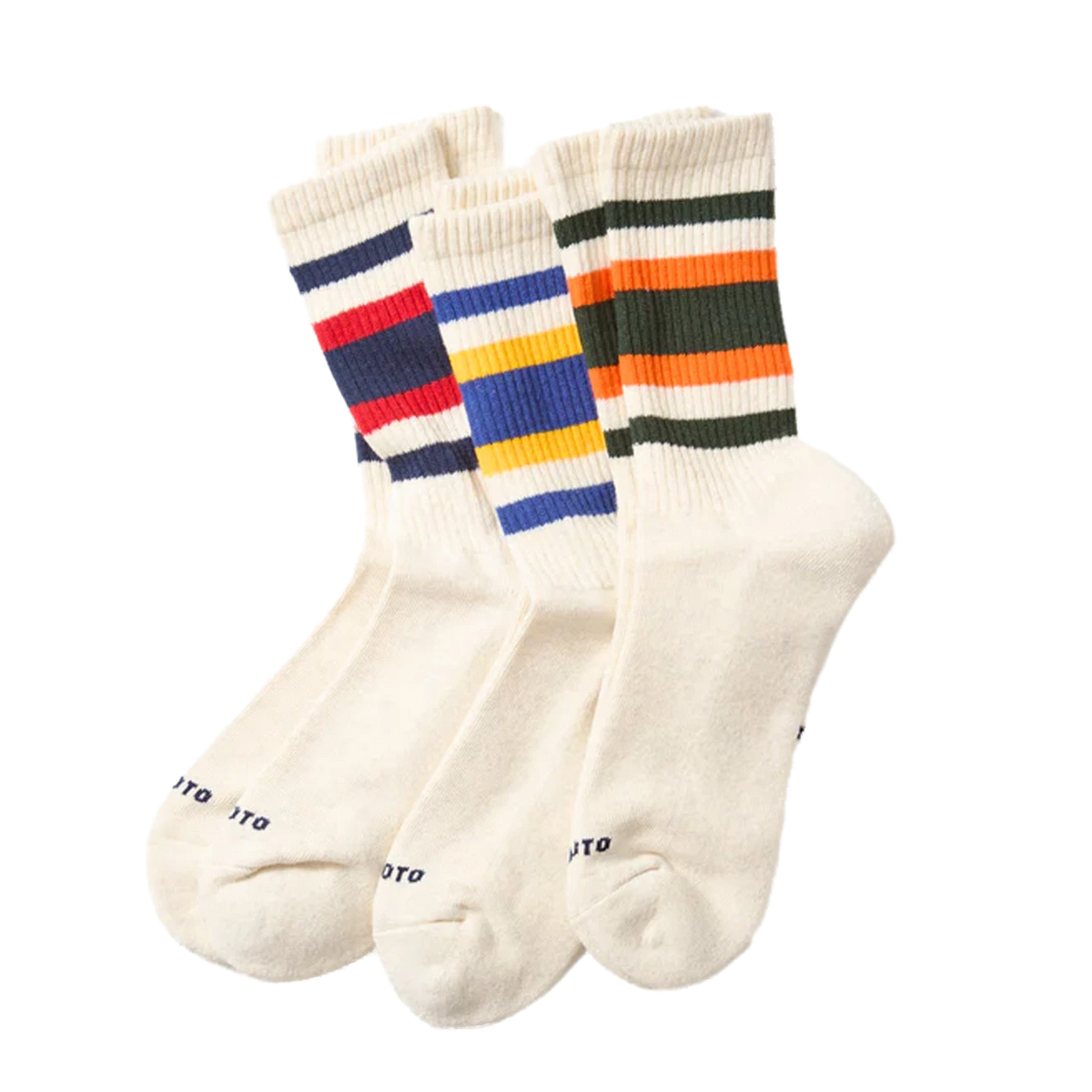 RoToTo 3 Pack Everyday Athletic Socks Pack A Multi - View 1