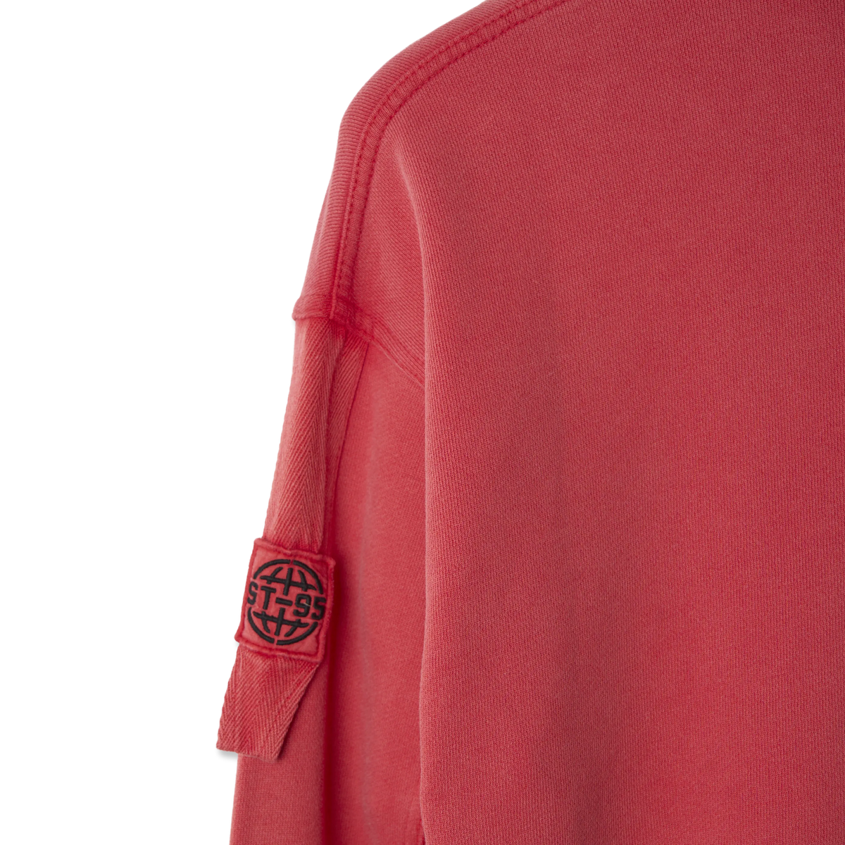 ST95 Luna Nucleo Oversized Crew Sweatshirt Washed Red - Detail 3