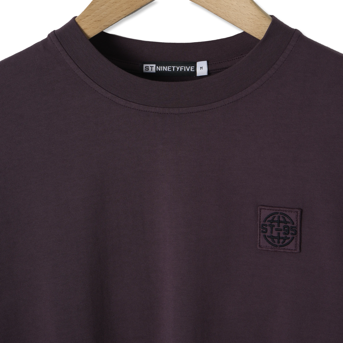 ST95 Urano Patch Oversized T-shirt Plum - Detail 2