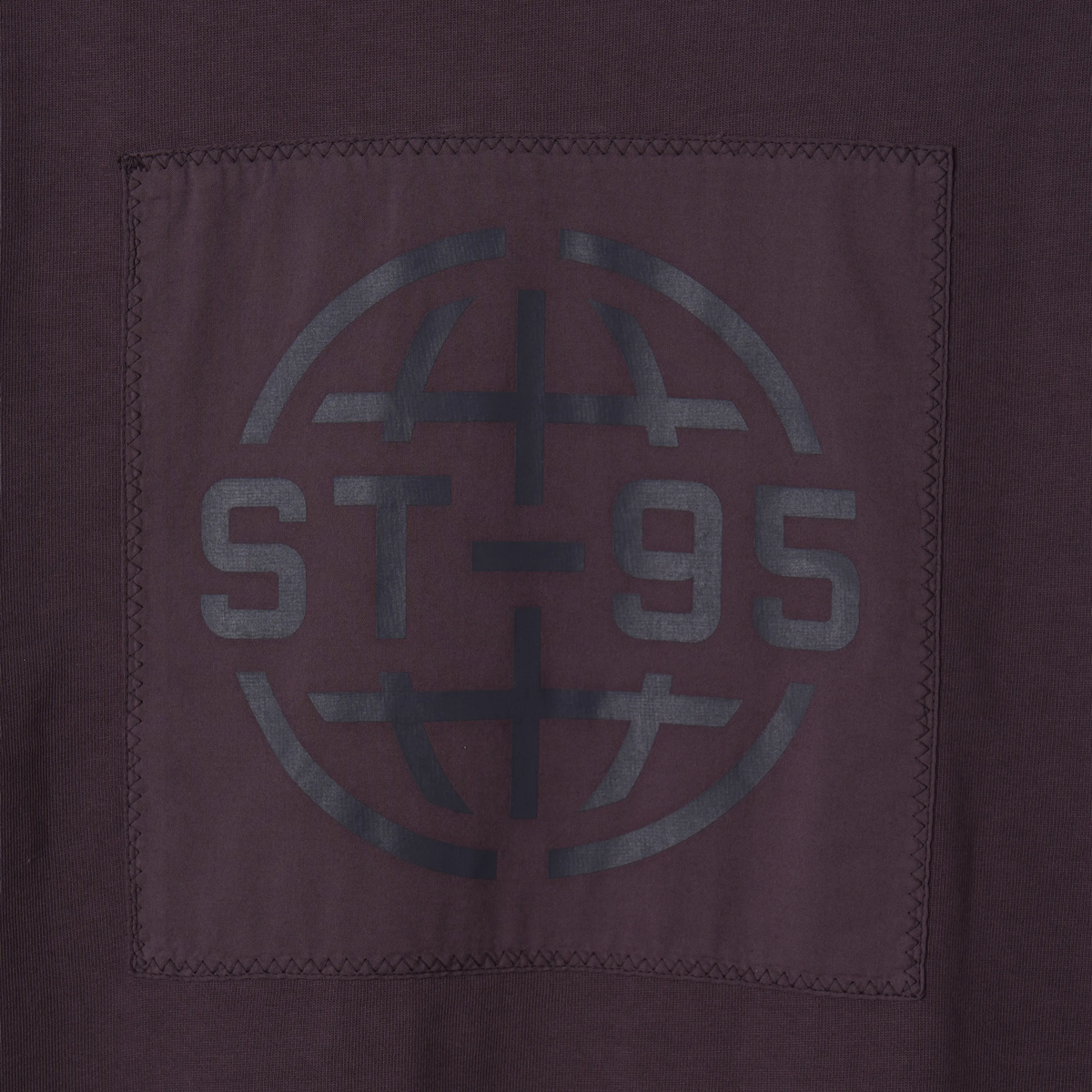 ST95 Urano Patch Oversized T-shirt Plum - Detail 5
