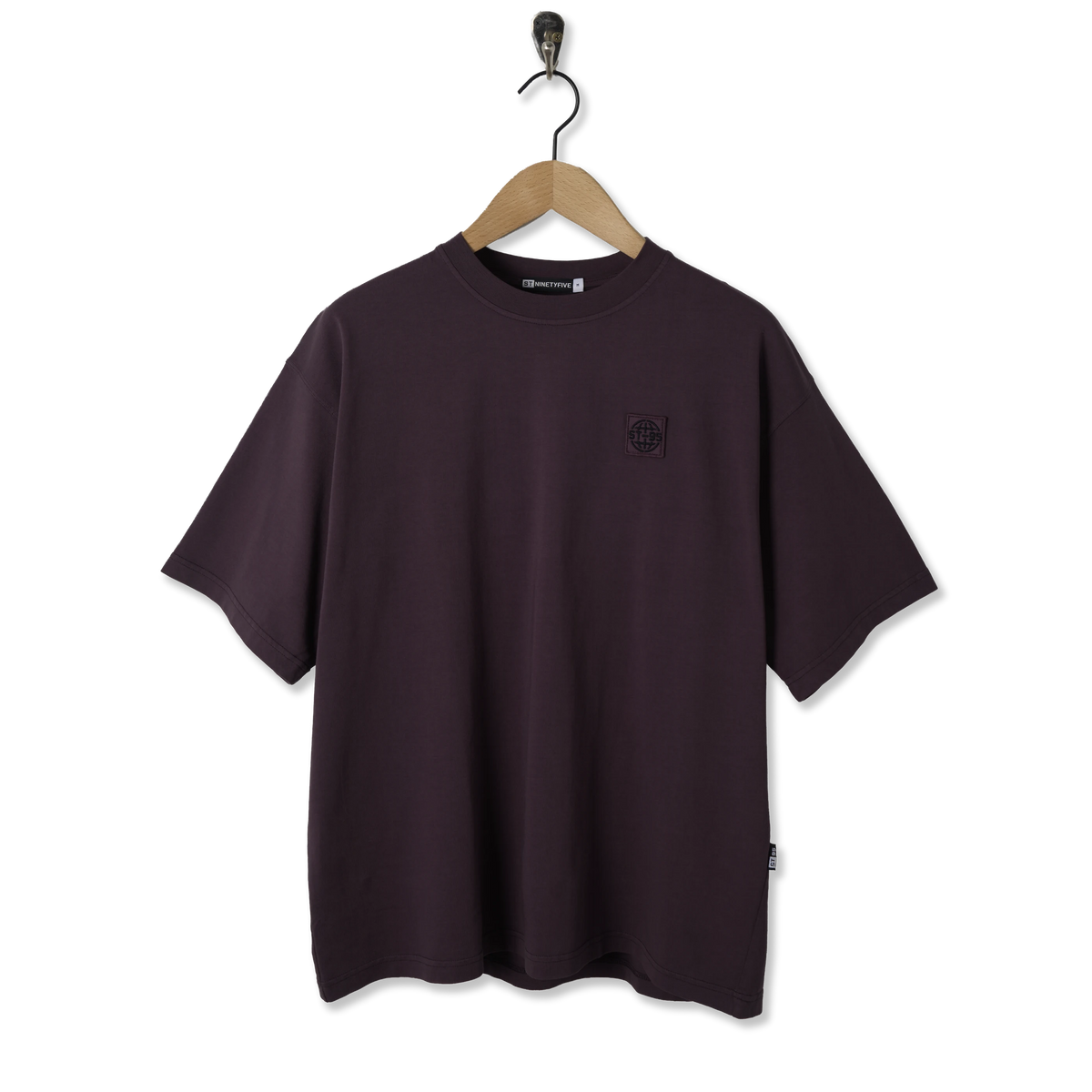 ST95 Urano Patch Oversized T-shirt Plum - Front