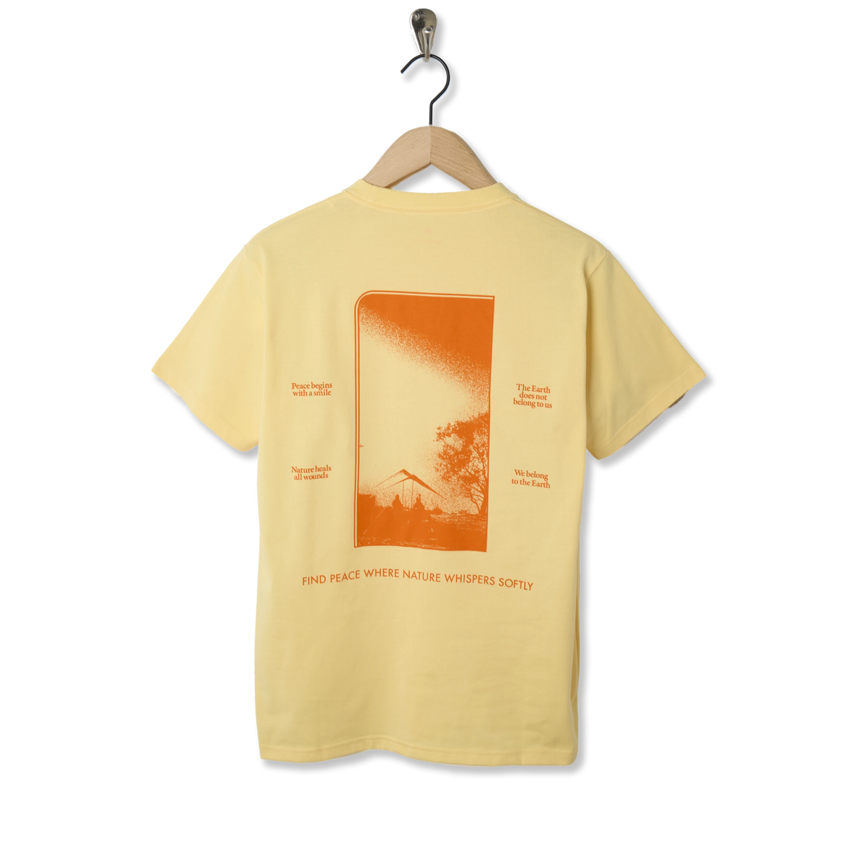 Snow Peak CF Landscape T-Shirt Yellow - Back
