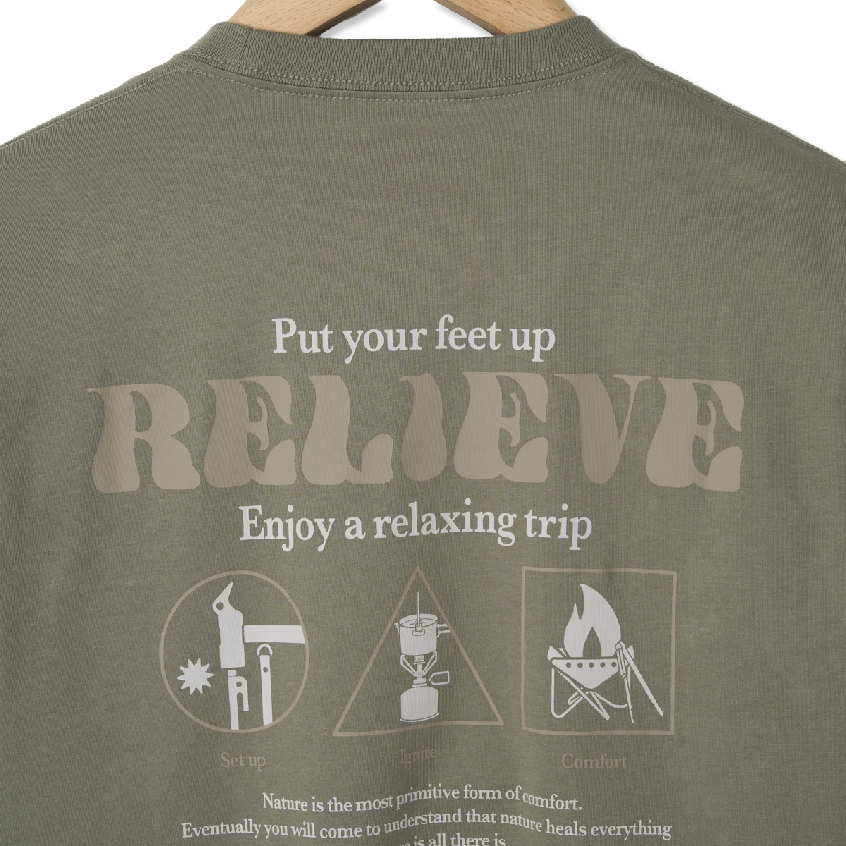 Snow Peak Camping Graphic T-Shirt Olive - Detail 2