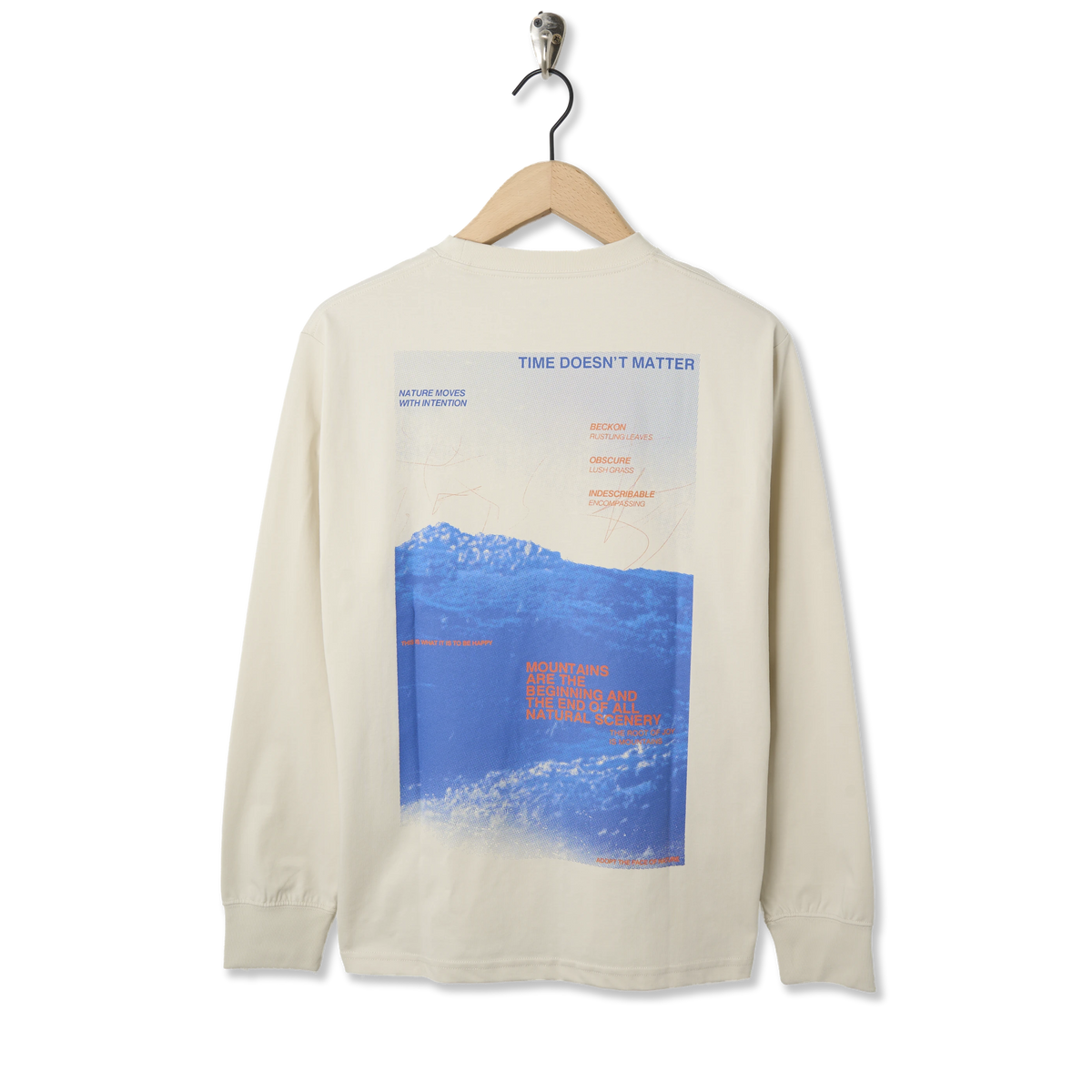 Snow Peak Campscape L/S T-Shirt Ivory - Back