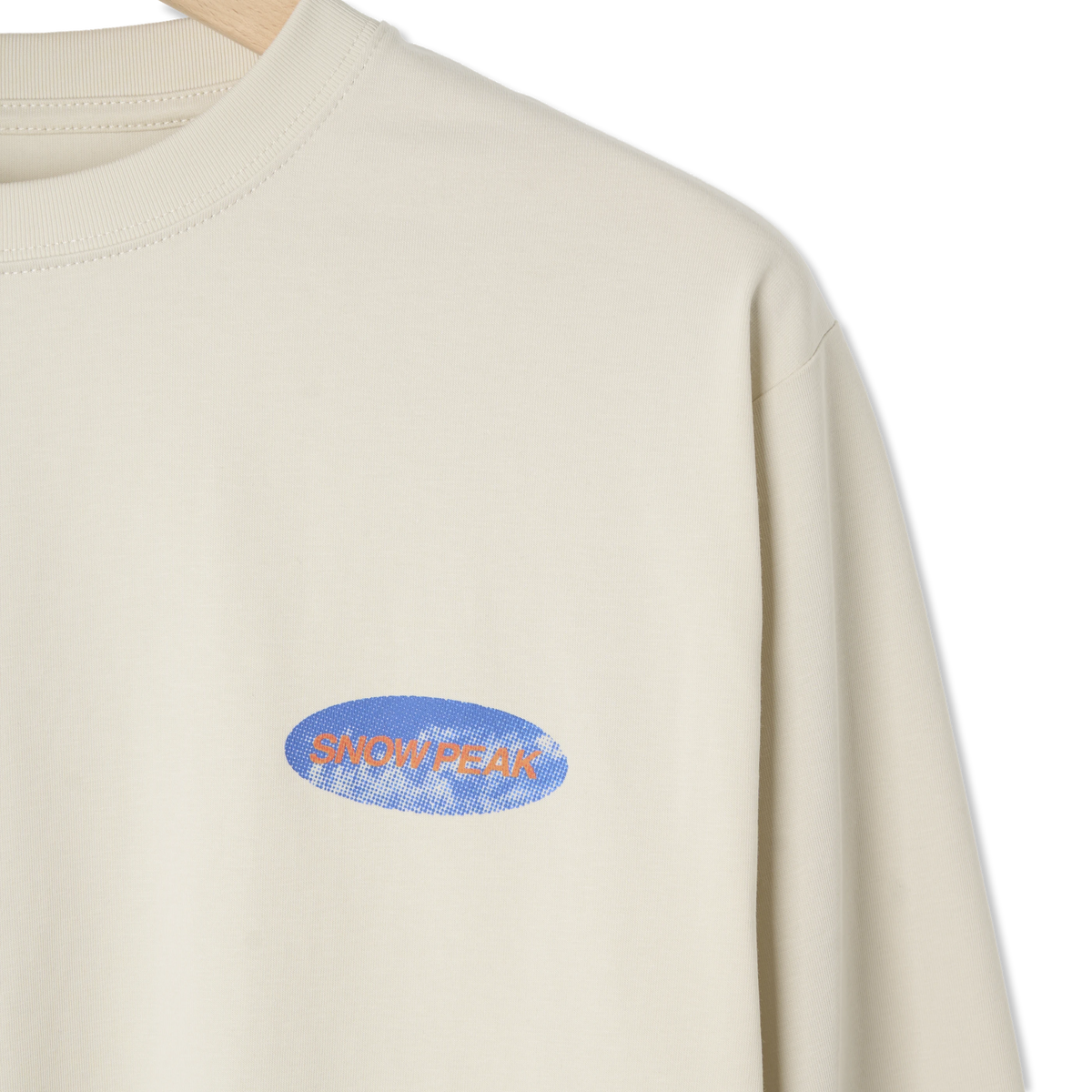 Snow Peak Campscape L/S T-Shirt Ivory - Detail 2