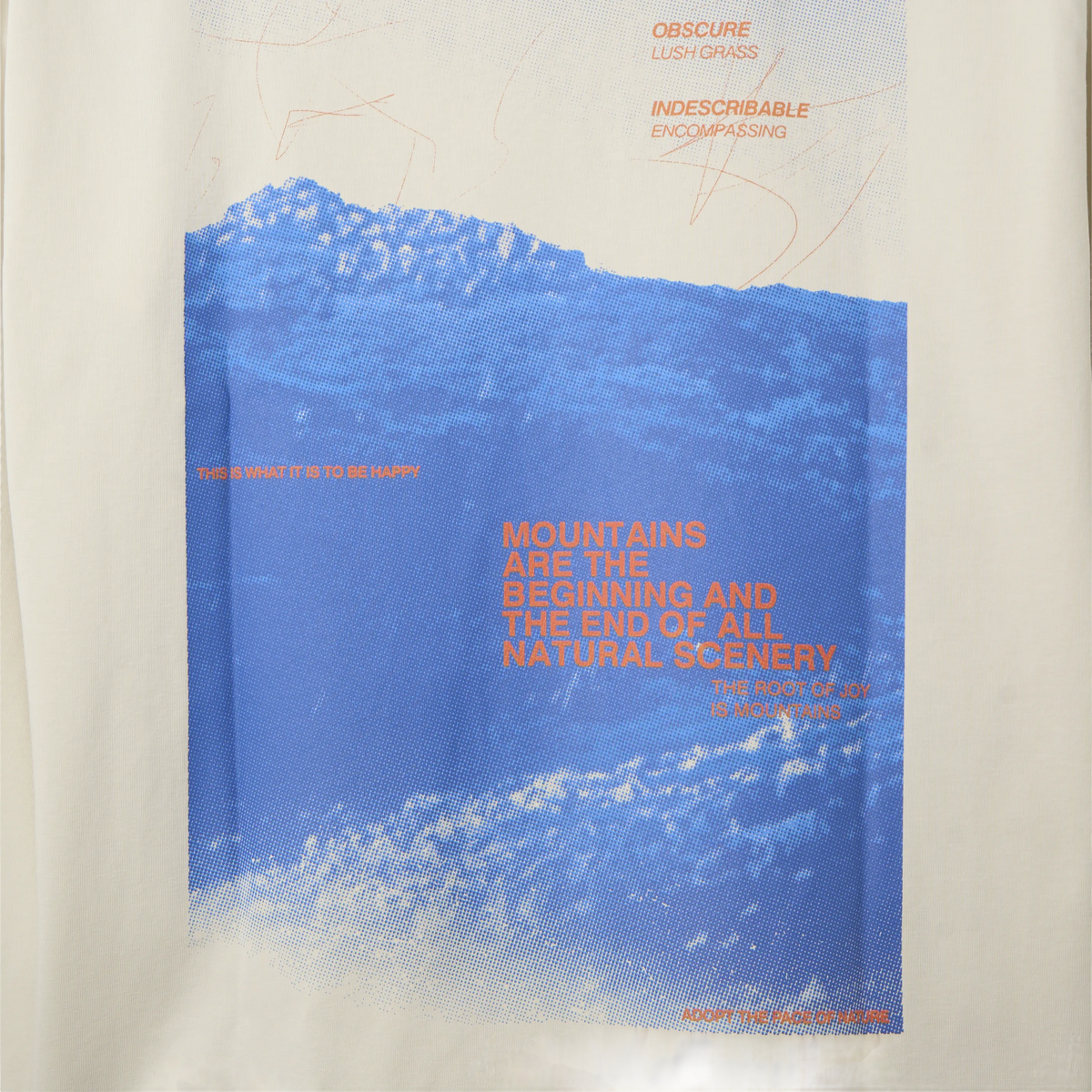 Snow Peak Campscape L/S T-Shirt Ivory - Detail 4