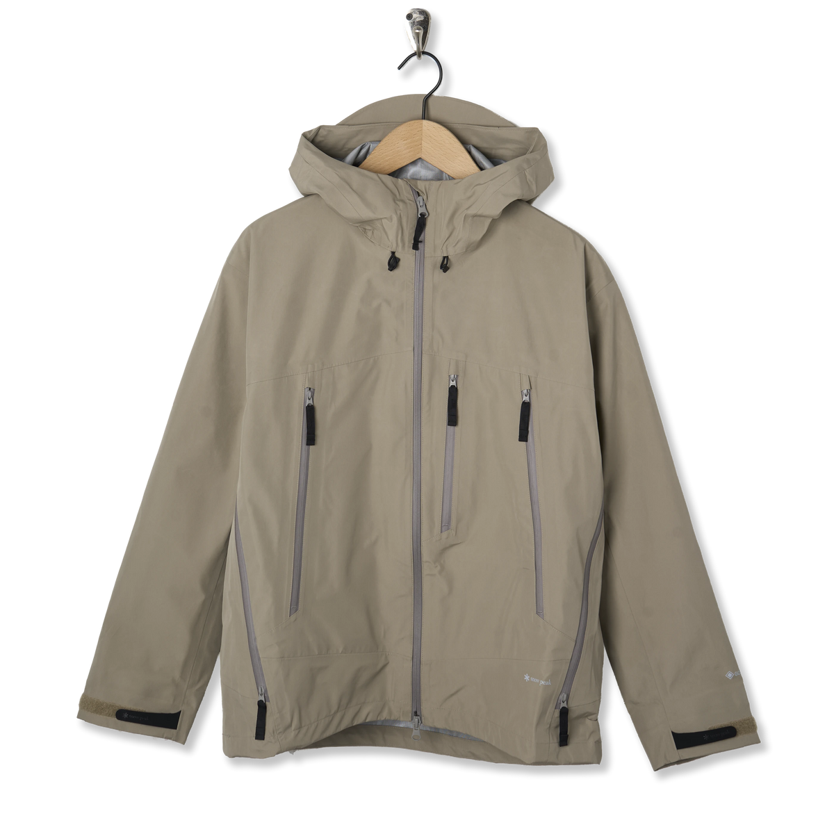 Snow Peak GORE-TEX Rain Jacket Greige - Front