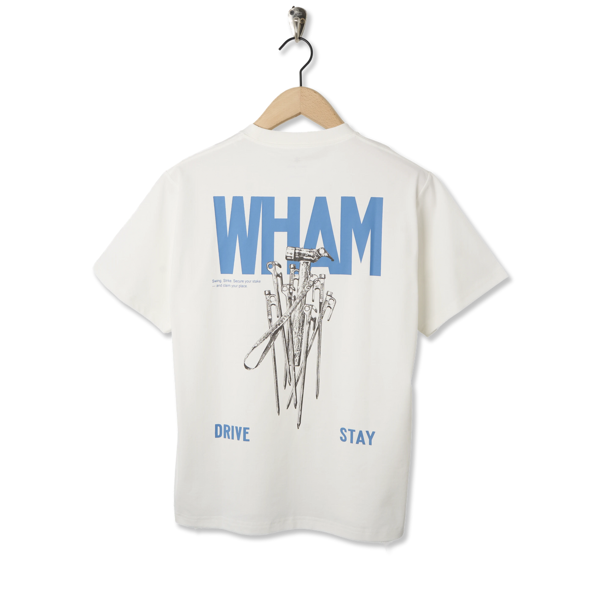 Snow Peak Pegs & Hammer T-Shirt Off White - Back
