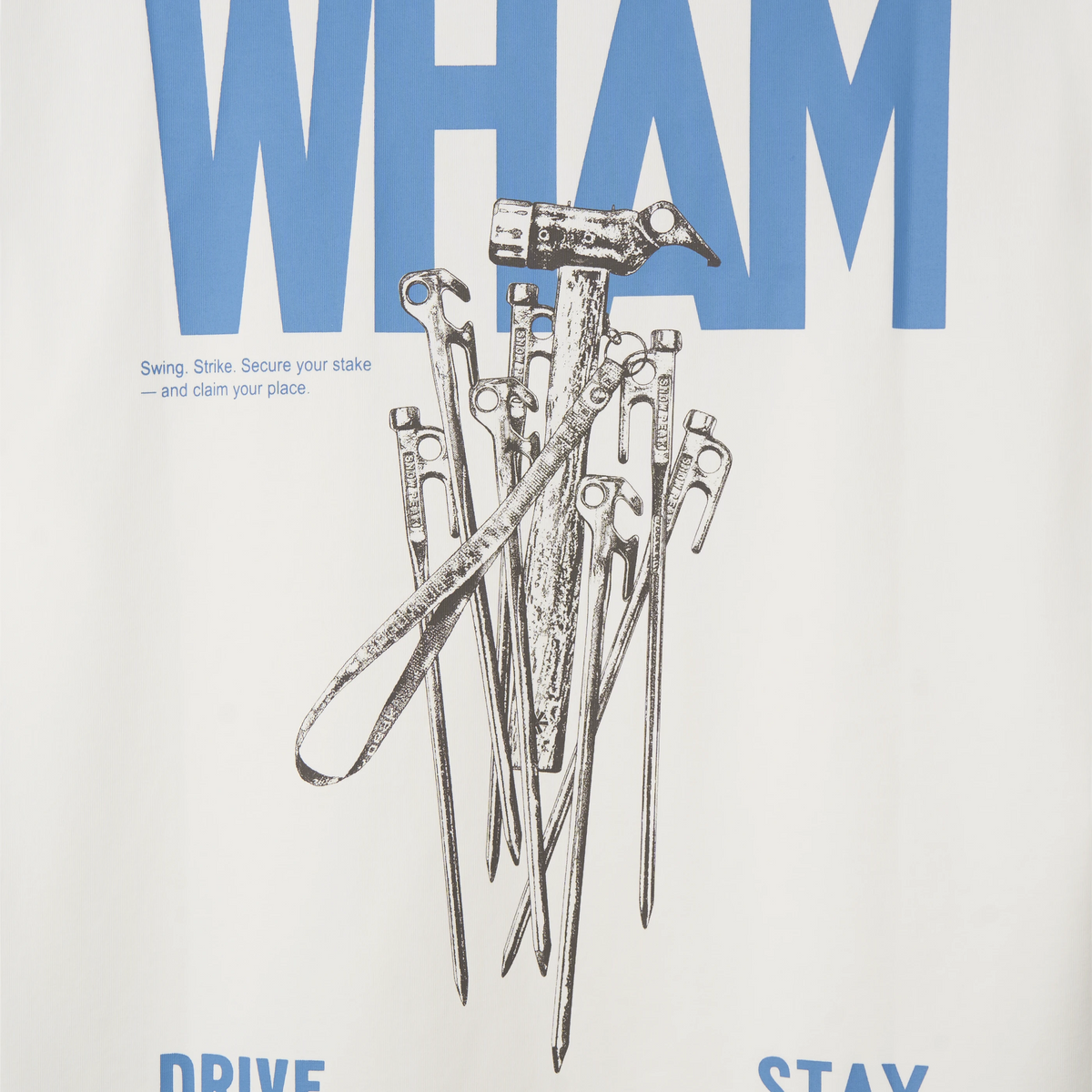 Snow Peak Pegs & Hammer T-Shirt Off White - Detail 4