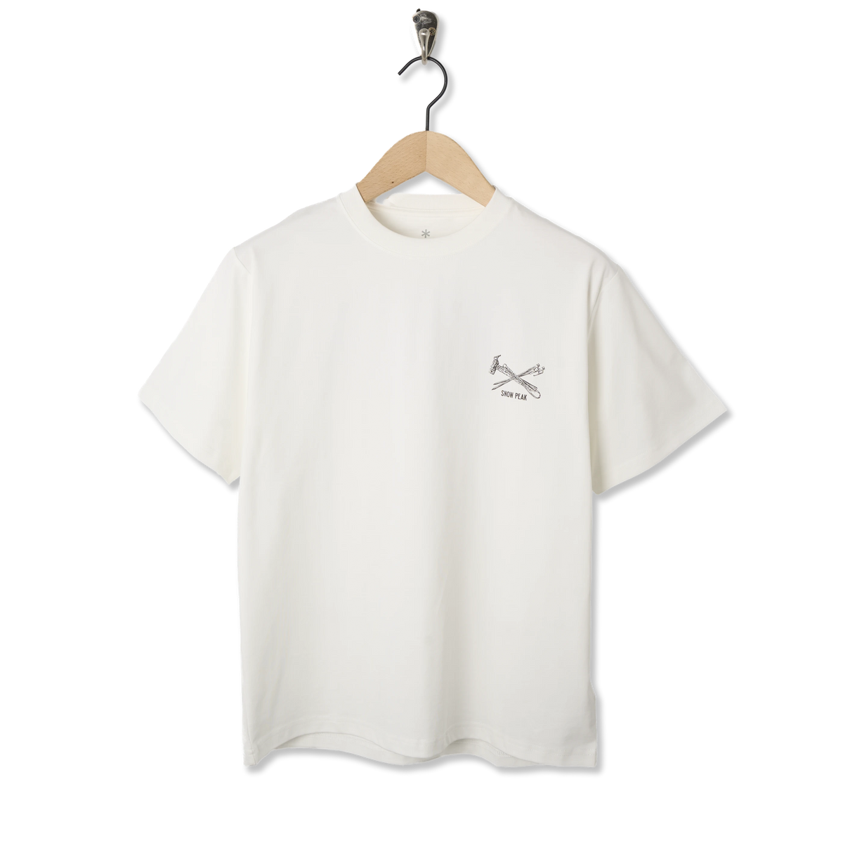 Snow Peak Pegs & Hammer T-Shirt Off White - Front
