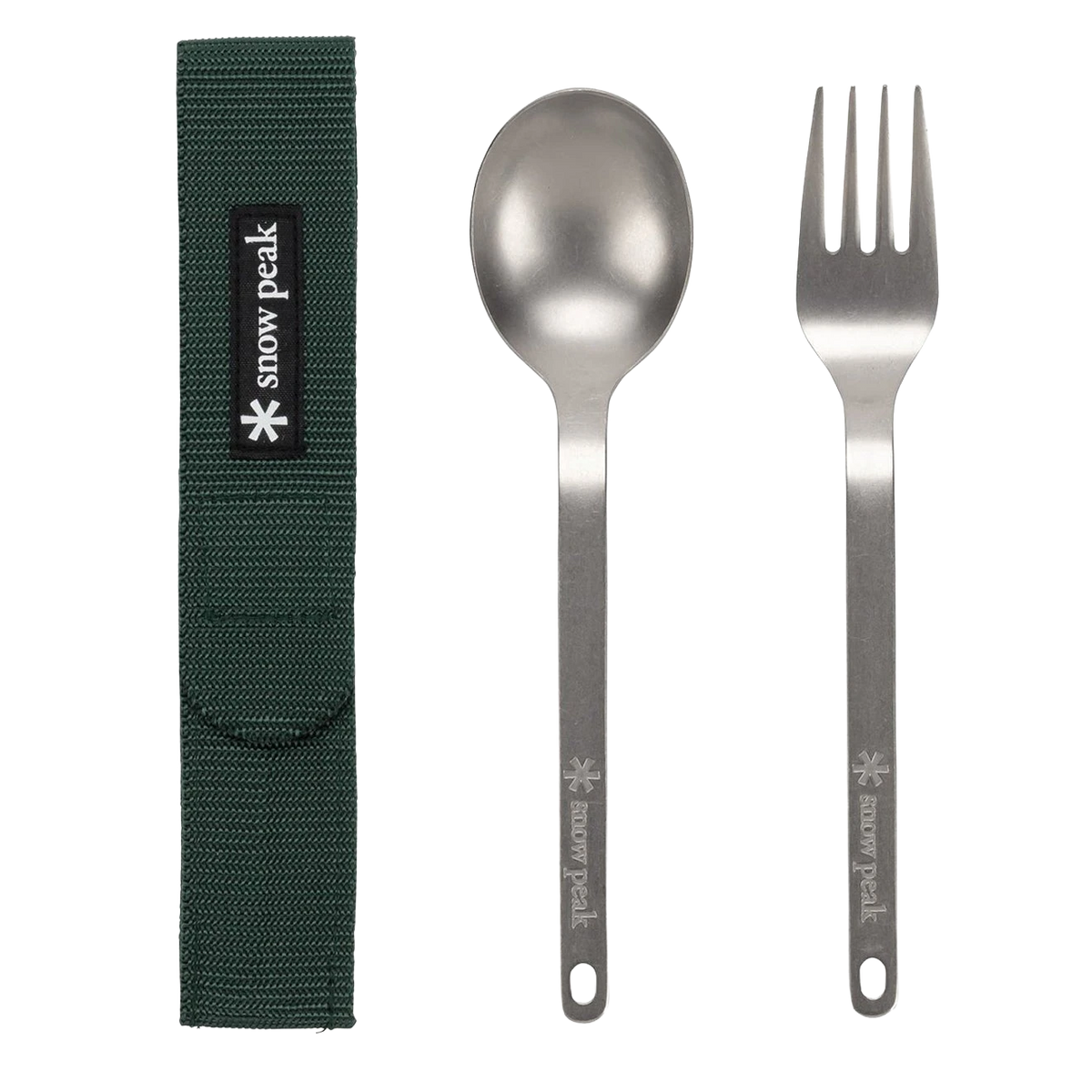 Snow Peak Titanium Fork and Spoon Set - View 1