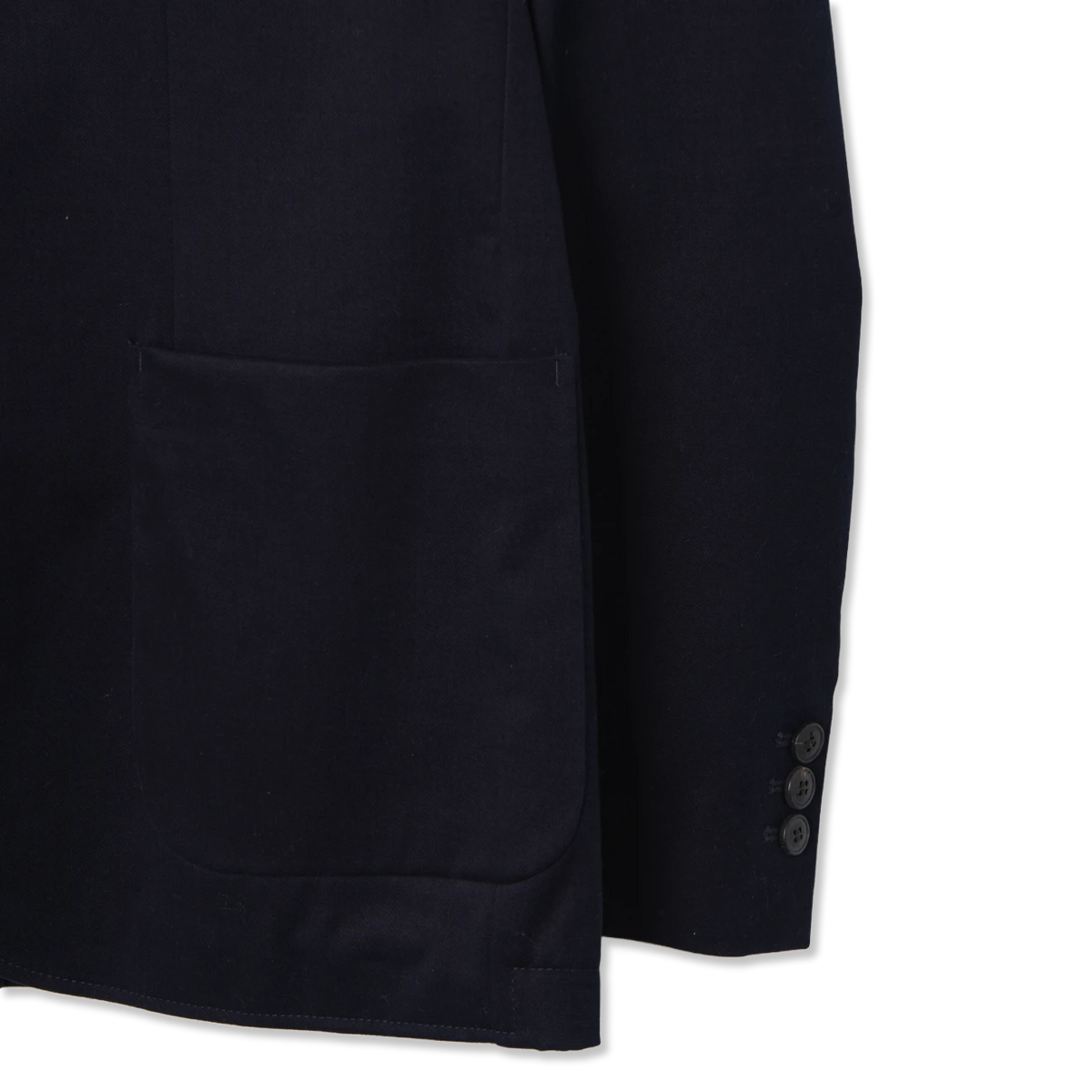 Sunspel Brushed Cotton Blazer Navy - Detail 2