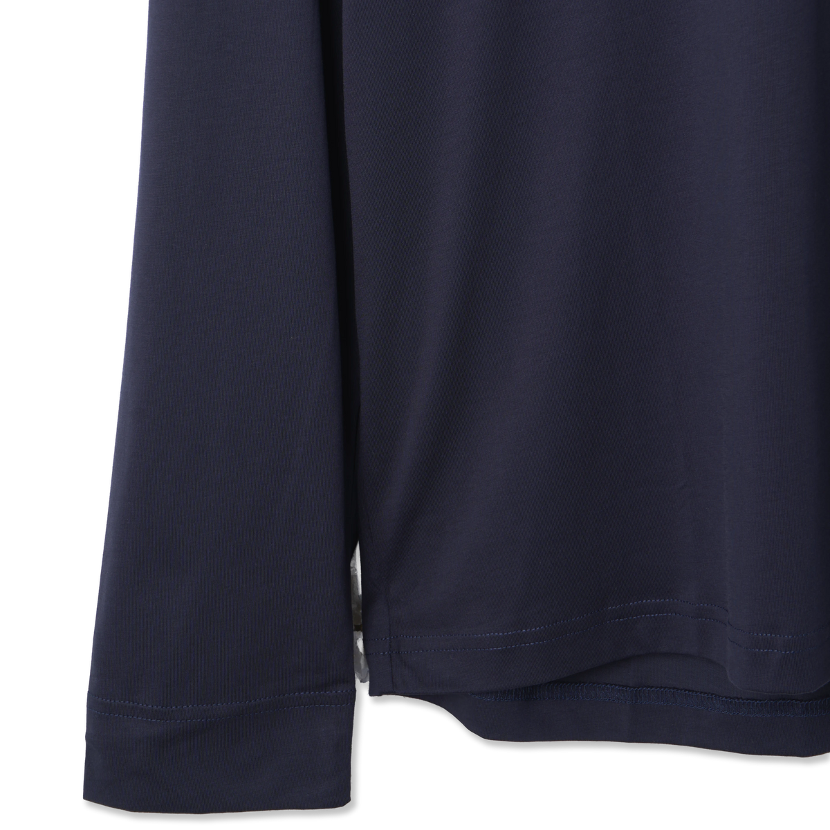 Sunspel LS Riviera T-Shirt Navy - Detail 2