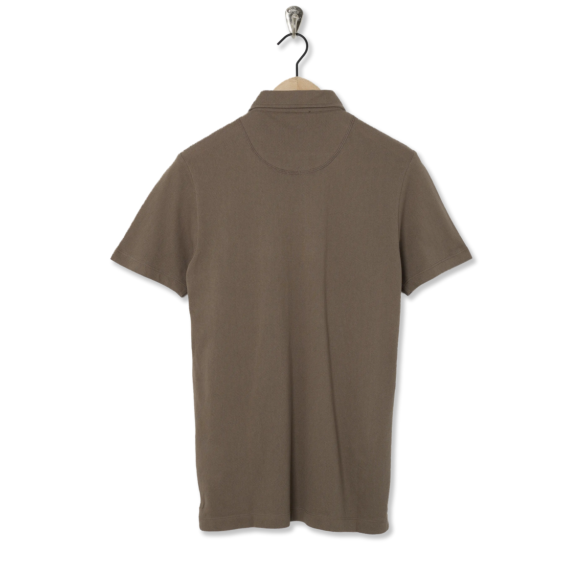 Sunspel SS Riviera Polo Shirt Dark Cedar - Back