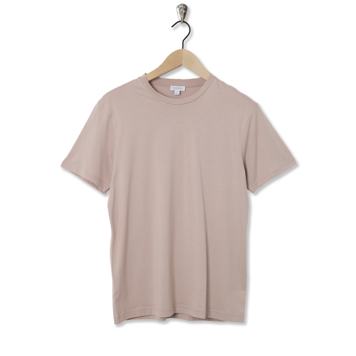 Sunspel SS Riviera T-Shirt Pale Pink - Front