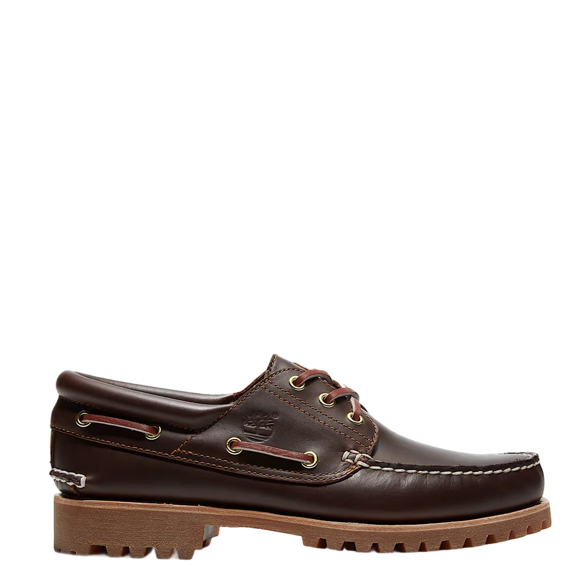 Timberland Authentic 3-Eye Lug Handsewn Boat Shoe Brown - View 1