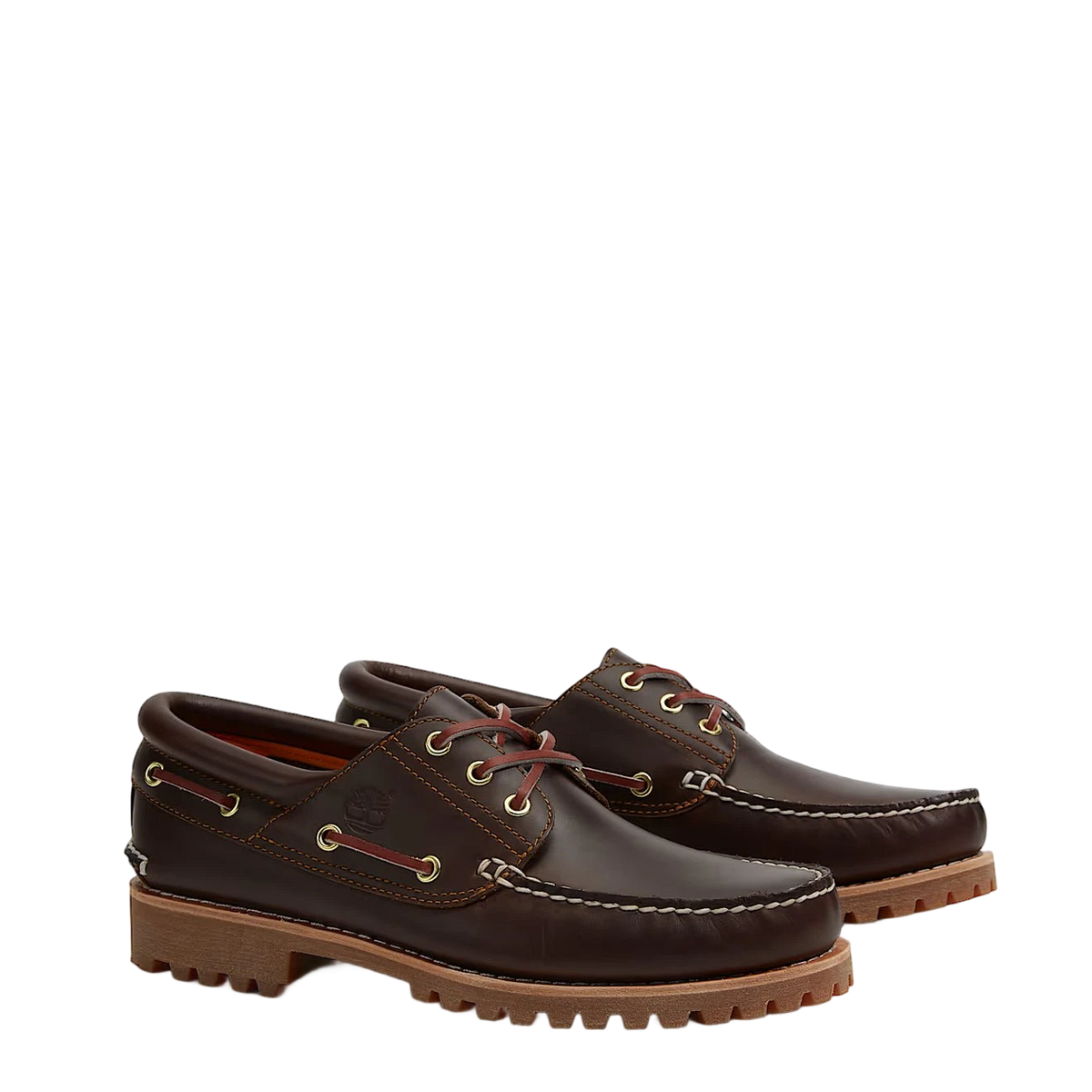 Timberland Authentic 3-Eye Lug Handsewn Boat Shoe Brown - View 2