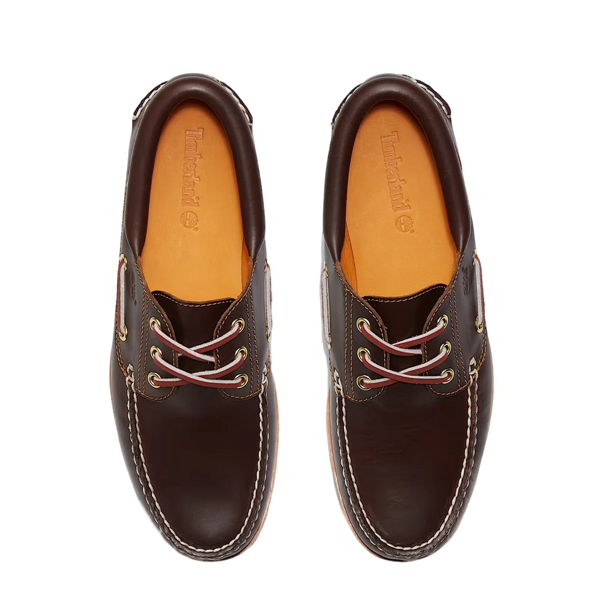 Timberland Authentic 3-Eye Lug Handsewn Boat Shoe Brown - View 3