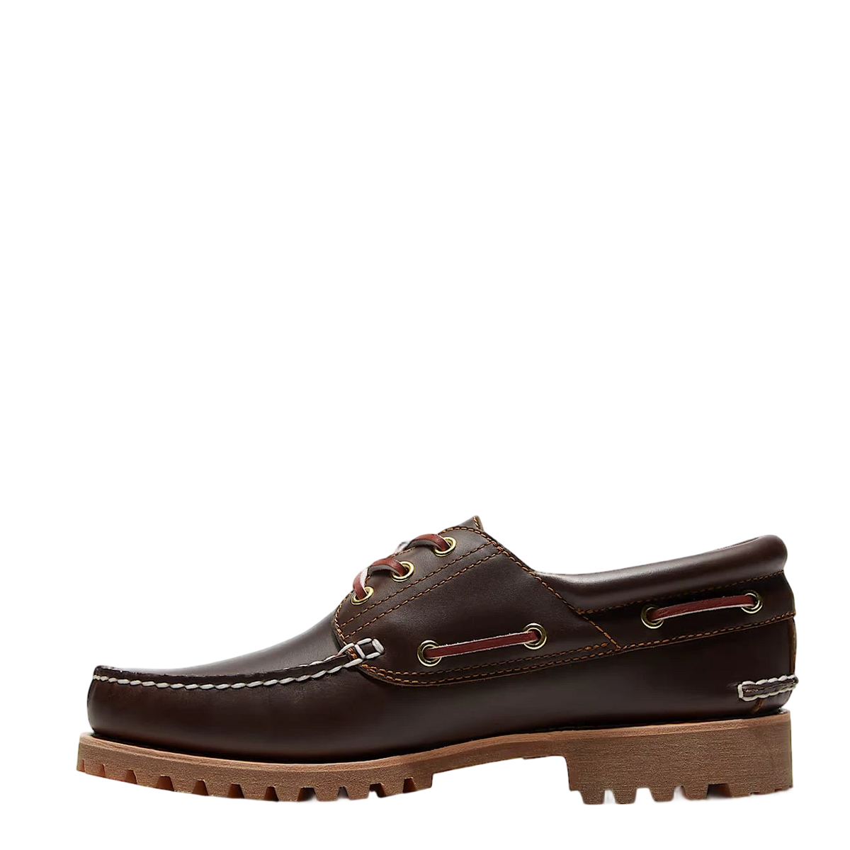Timberland Authentic 3-Eye Lug Handsewn Boat Shoe Brown - View 6