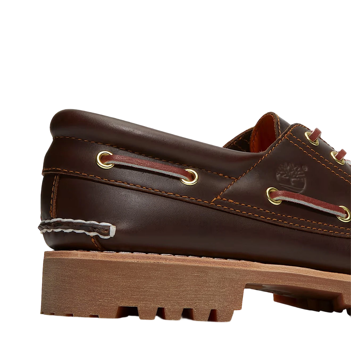 Timberland Authentic 3-Eye Lug Handsewn Boat Shoe Brown - View 7