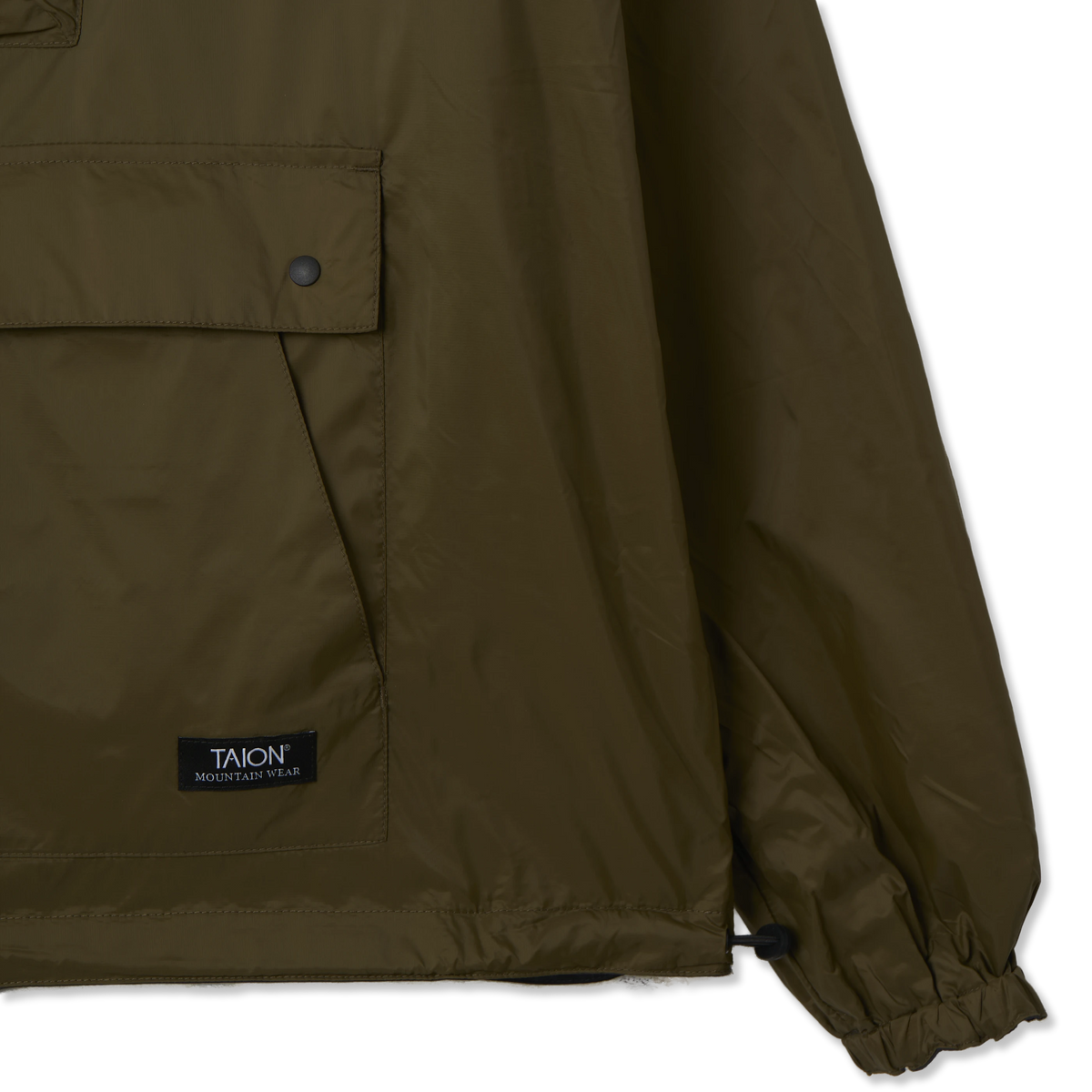 Taion Mountain Non Down Reversible Hooded Jacket Dark Olive / Dark Navy - Detail 1
