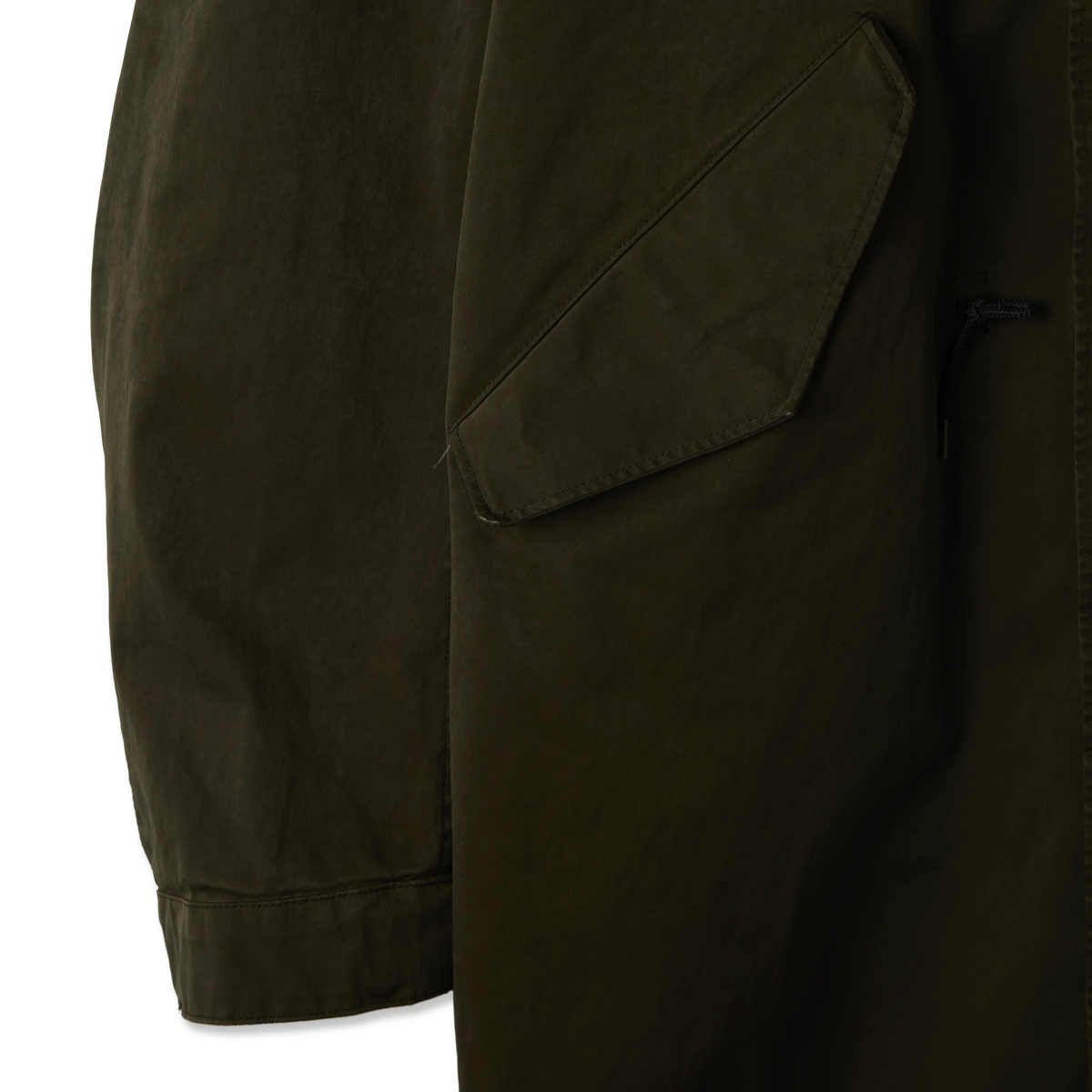 Ten C Hooded Parka Jacket Green - Detail 1