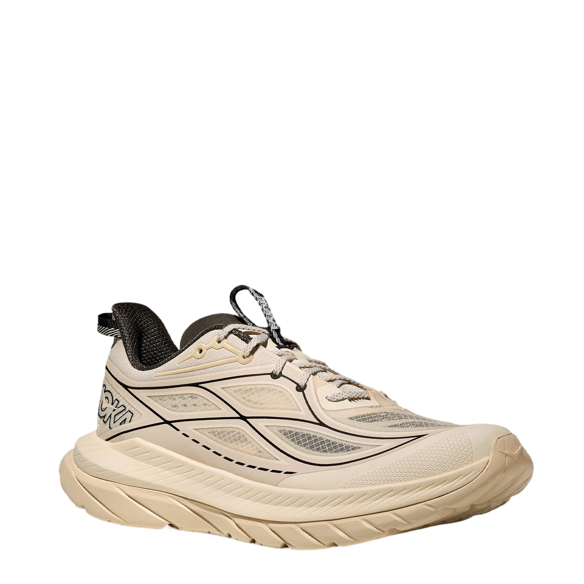 Hoka Mach Remastered Trainer Eggshell / Asphalt Grey - View 2