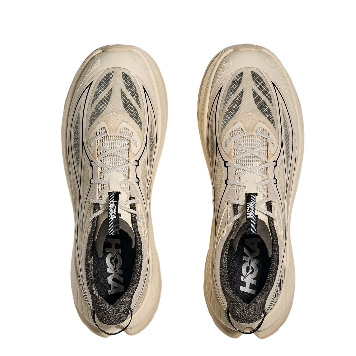 Hoka Mach Remastered Trainer Eggshell / Asphalt Grey - View 3