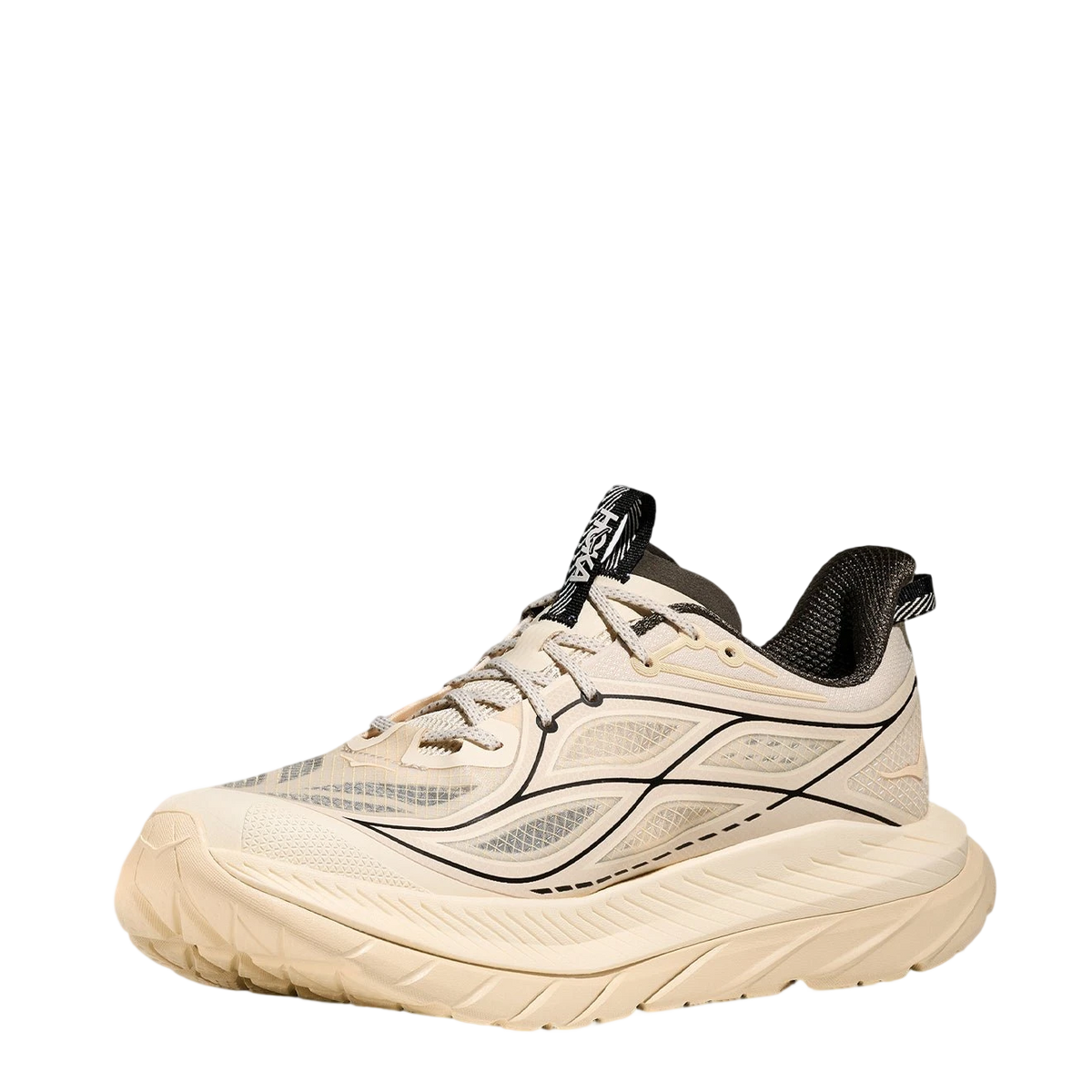 Hoka Mach Remastered Trainer Eggshell / Asphalt Grey - View 6