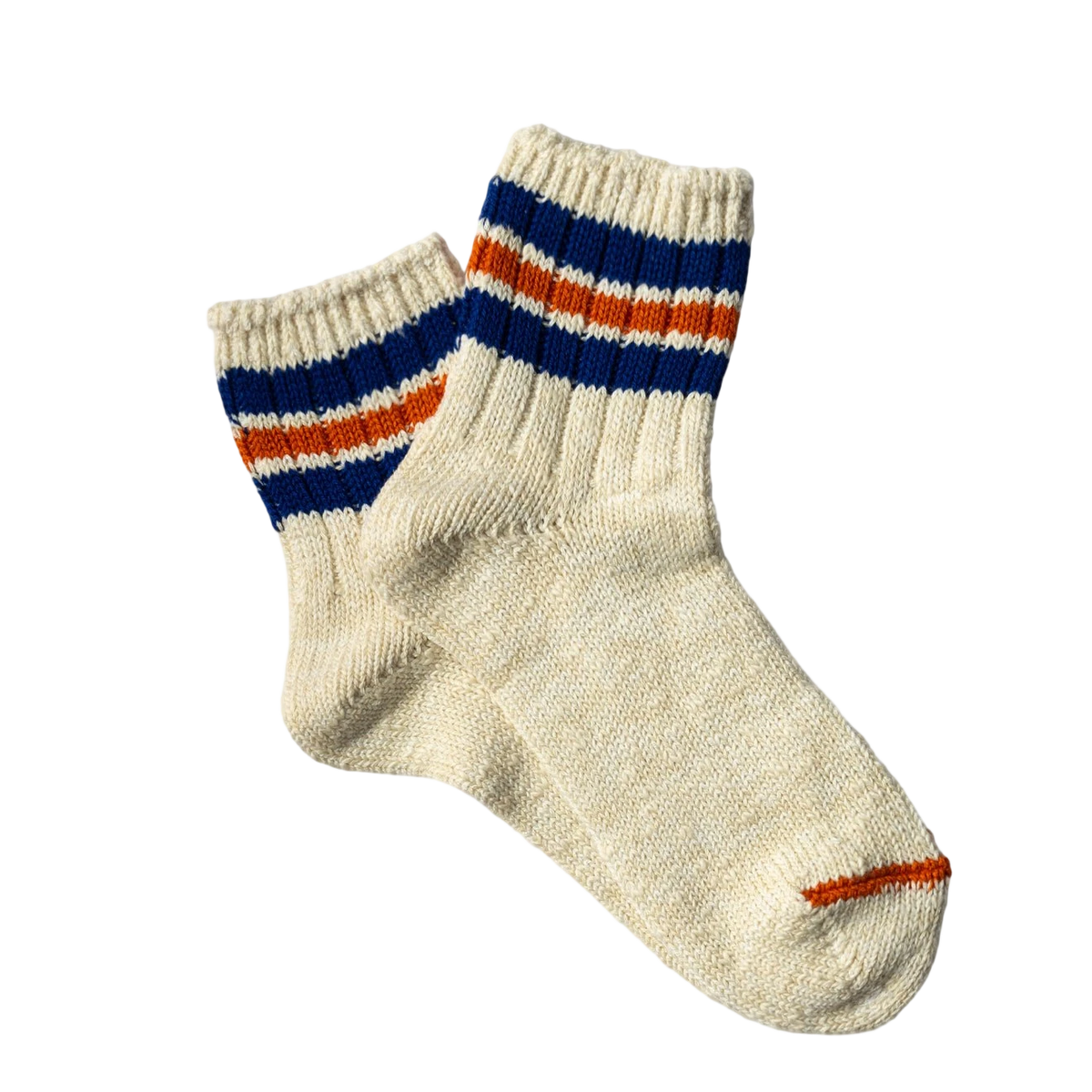 Anonymous Ism 3 Line Slub Q Sock Blue / Orange - View